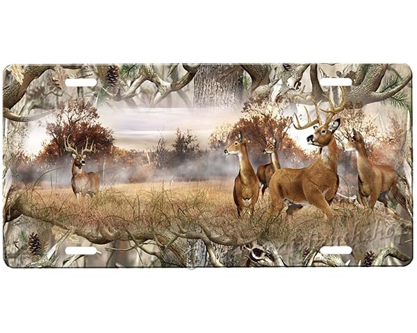 Custom Buck Deer Front License Plate - Personalized Design for Trucks & Cars | Perfect for Hunting Enthusiasts & Outdoor Adventures