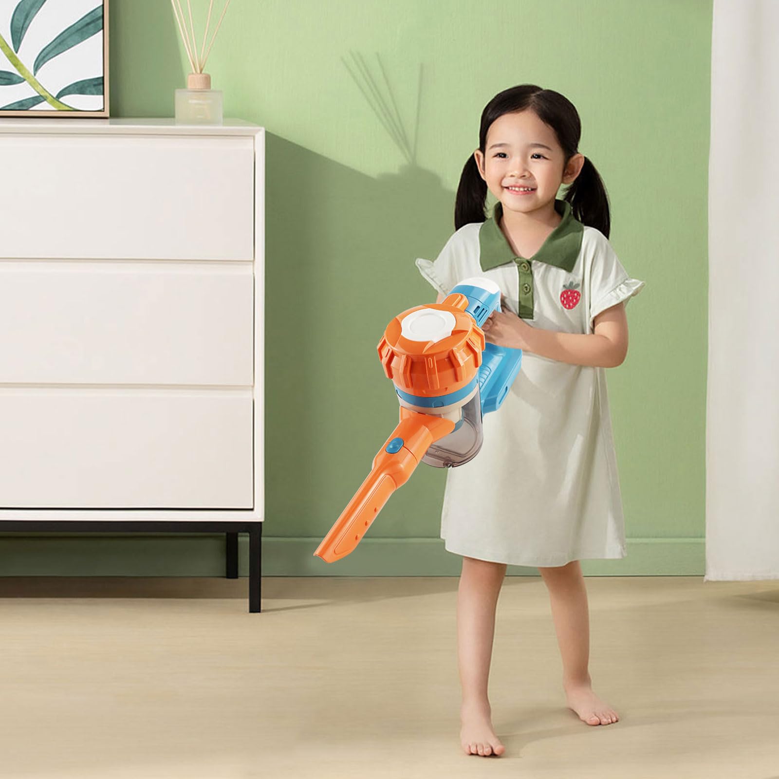 **YoCool Kids Vacuum Cleaner for Toddlers Aged 3+ | Cordless, Lightweight & Powerful Suction | Fun Cleaning Toy for Boys & Girls (Blue & Yellow) | Encourages Chores & Pretend Play**