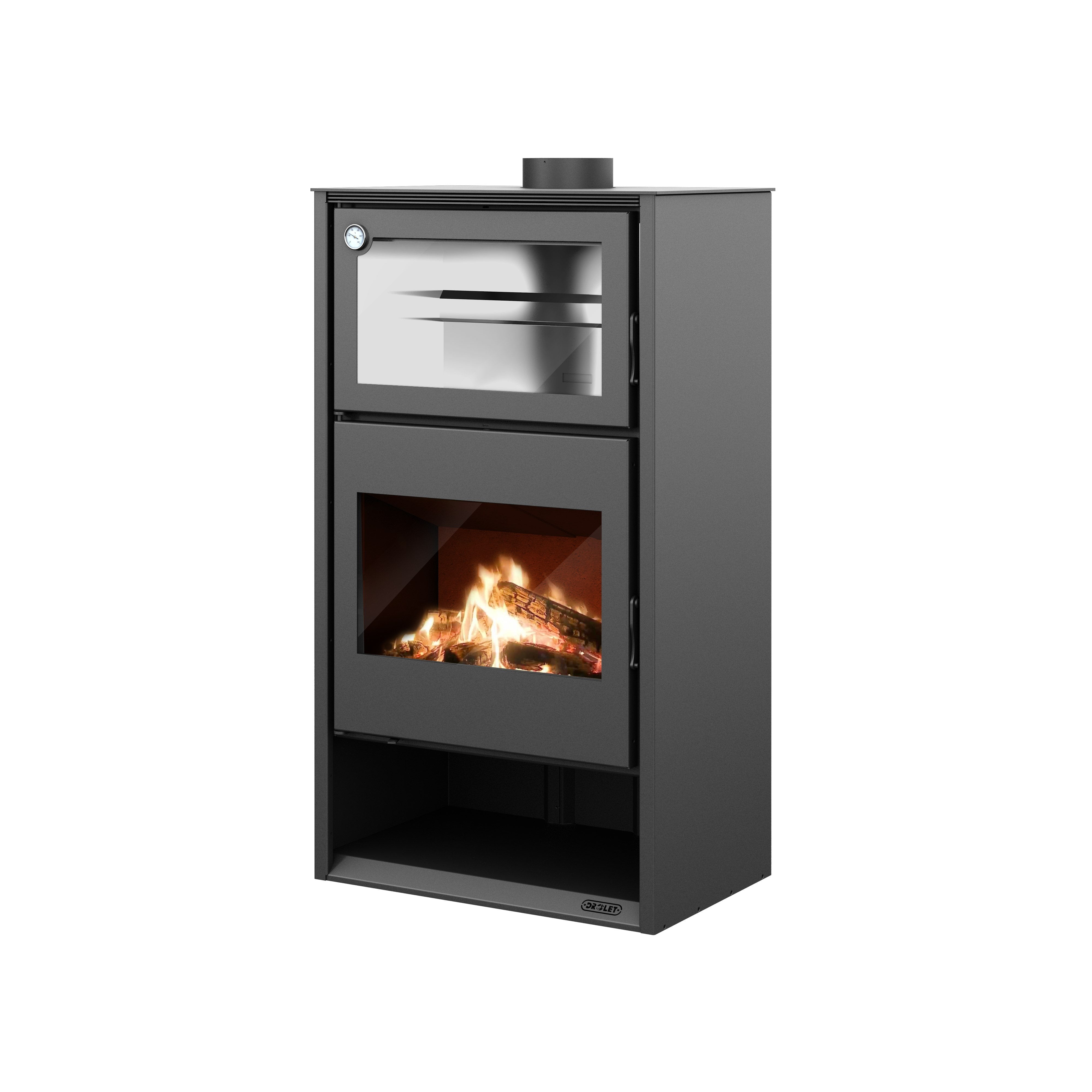 Drolet Atlas DB04810 Efficient Wood Burning Cook Stove for Home & Outdoor Cooking | Perfect for Cabins, Camping & Emergency Preparedness