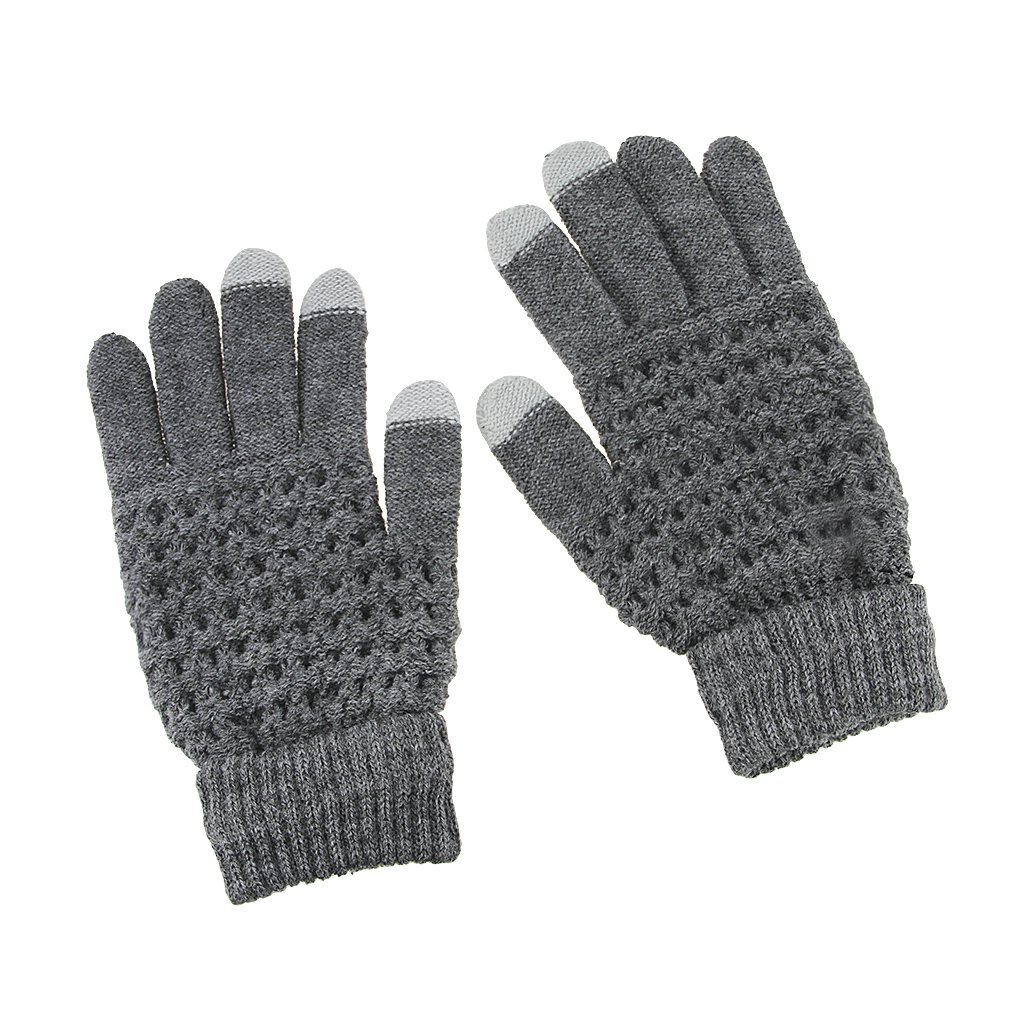 Warm Knitted Wool Touchscreen Gloves for iPhone, Android Phones & Tablets - Winter Texting Gloves for Men & Women - Perfect for Cold Weather, Outdoor Activities & Daily Commute