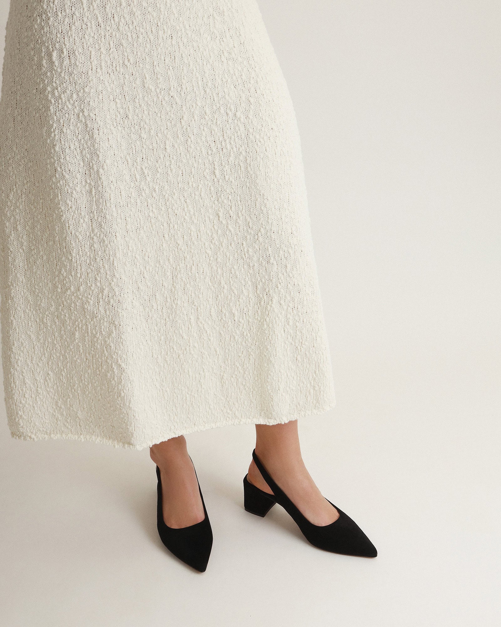 Black Suede Low Heel Pumps for Women - Comfortable Casual Shoes for Office, Party & Everyday Wear