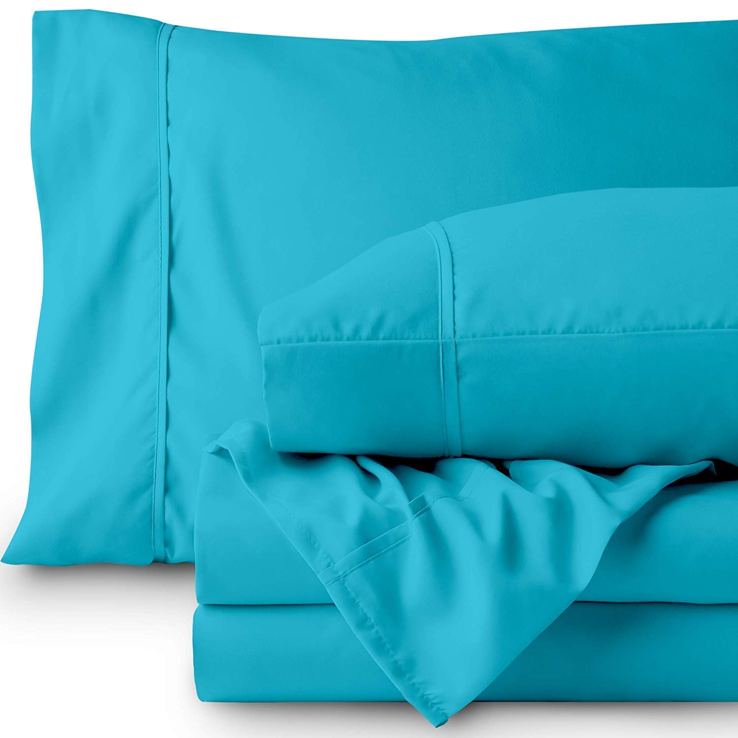 Luxury 1500-TC Egyptian Cotton Twin XL Sheet Set - 4PC (Fitted Sheet, Flat Sheet, 2 Pillowcases) for 4-6
