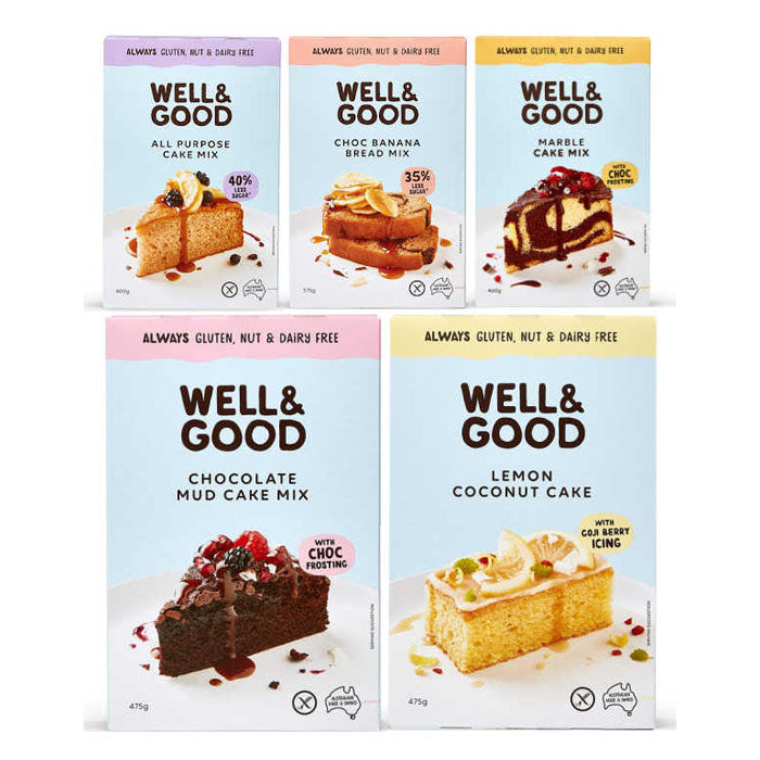 Well & Good Premium Cake Mix - Easy Baking for Delicious Homemade Cakes - Perfect for Birthdays, Parties & Family Gatherings
