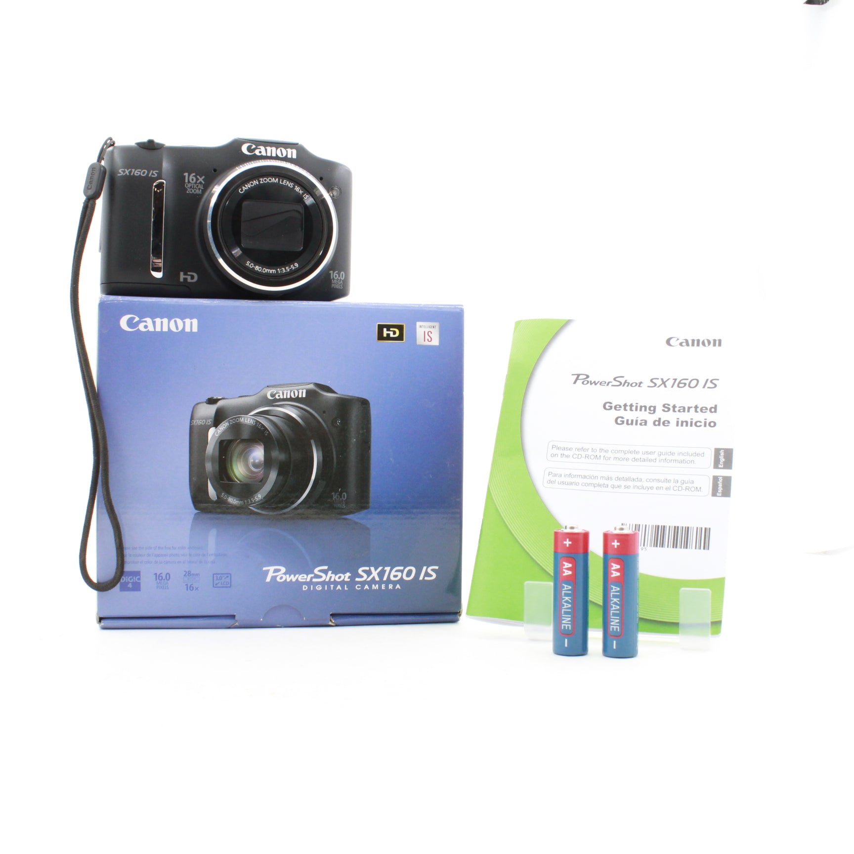 Refurbished Canon PowerShot SX160 IS Digital Camera - 16MP, 16x Optical Zoom, 720p HD Video - Perfect for Travel, Vlogging & Everyday Photography
