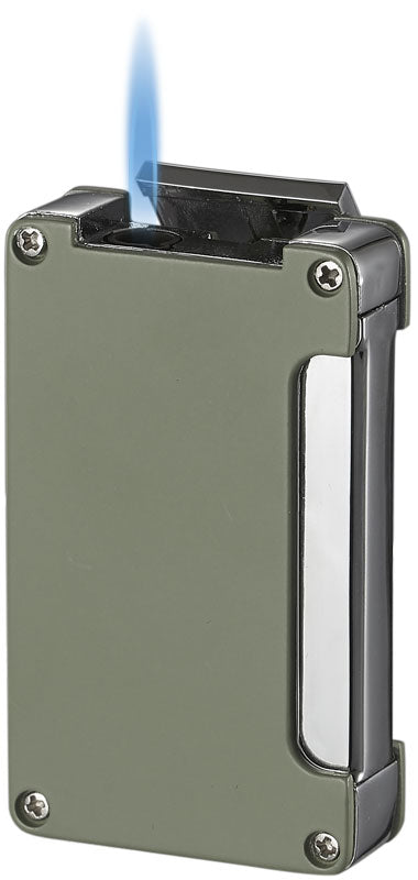 Premium Visol Zidane Green Matte Cigar Lighter - Windproof Butane Torch for Cigars, Cigarettes & Outdoor Use - Perfect for Smoking, Camping & Gifts