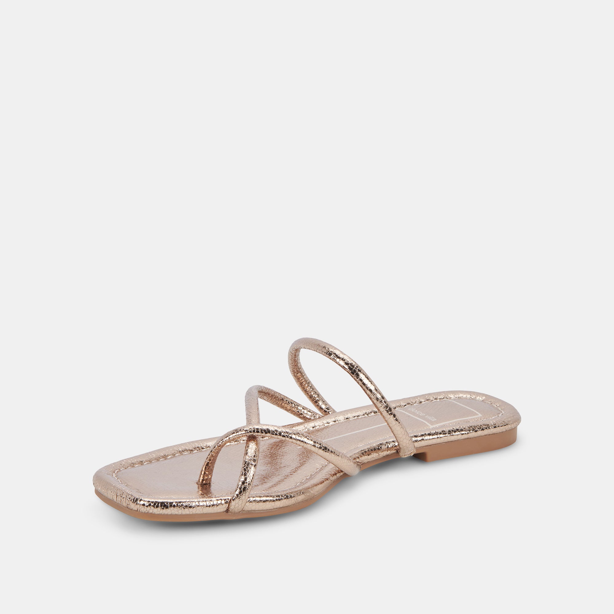 LEANNA Women's Sandals - Dark Gold Crackled Stella Design | Comfortable & Stylish for Summer, Beach, and Casual Outings