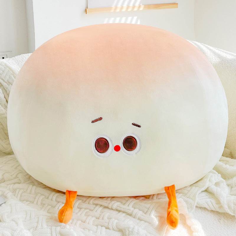 Cute Steamed Bao Bun Plush Toy - Soft Stuffed Animal Pillow for Kids Room Decor, Anime Lover Gift & Kawaii Collection Display