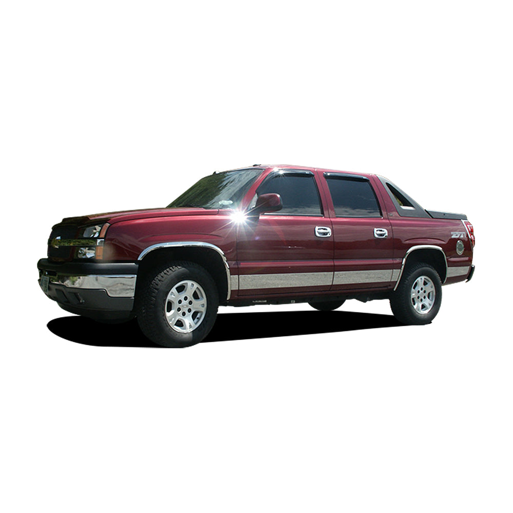 10pcs Stainless Steel Rocker Panel Trim Upper Kit for 2000-2006 Chevy Avalanche & Suburban - Durable Exterior Protection & Style Upgrade for Trucks & SUVs
