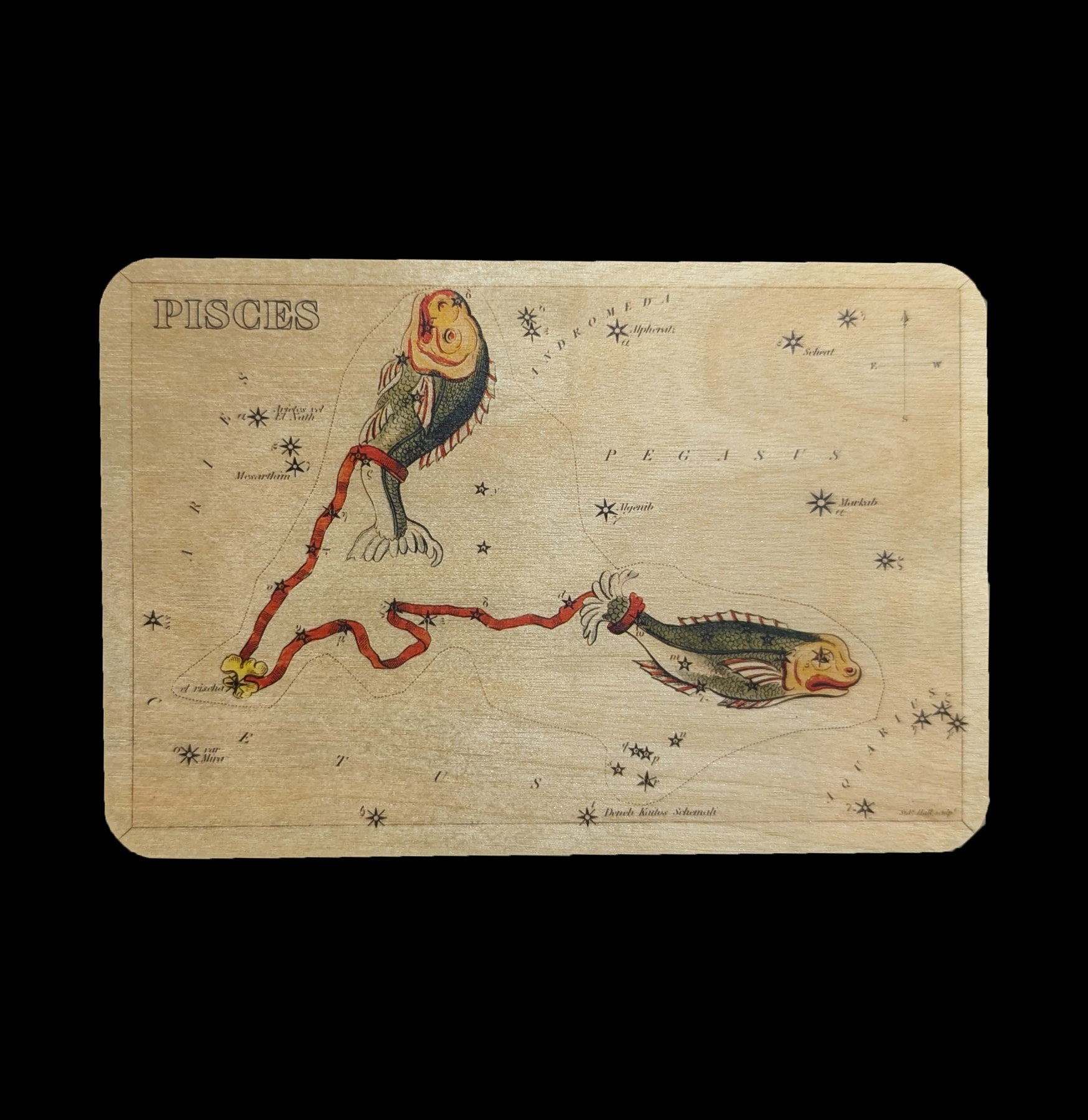 Handmade Astrology Wooden Postcard - Zodiac Constellation Greeting Card for Birthday, Wedding & Home Decor - Perfect for Gifts, Wall Art and Spiritual Enthusiasts