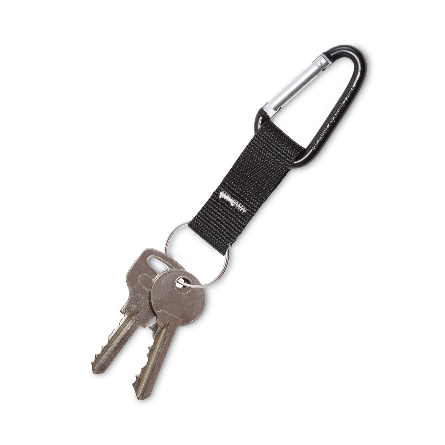 Advantus Black Aluminum Carabiner Key Chains & Split Key Rings - 10 Pack for Outdoor, Hiking, Camping & Daily Use