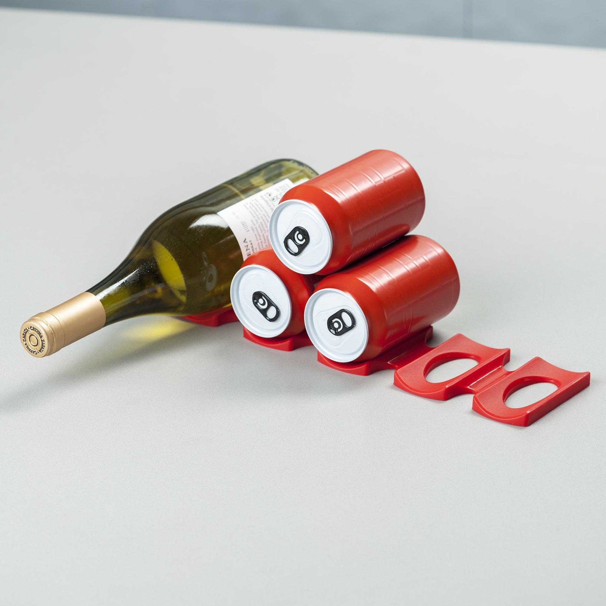 Red Silicone Shelf Organizer - One Size - Perfect for Kitchen, Bathroom & Office Storage