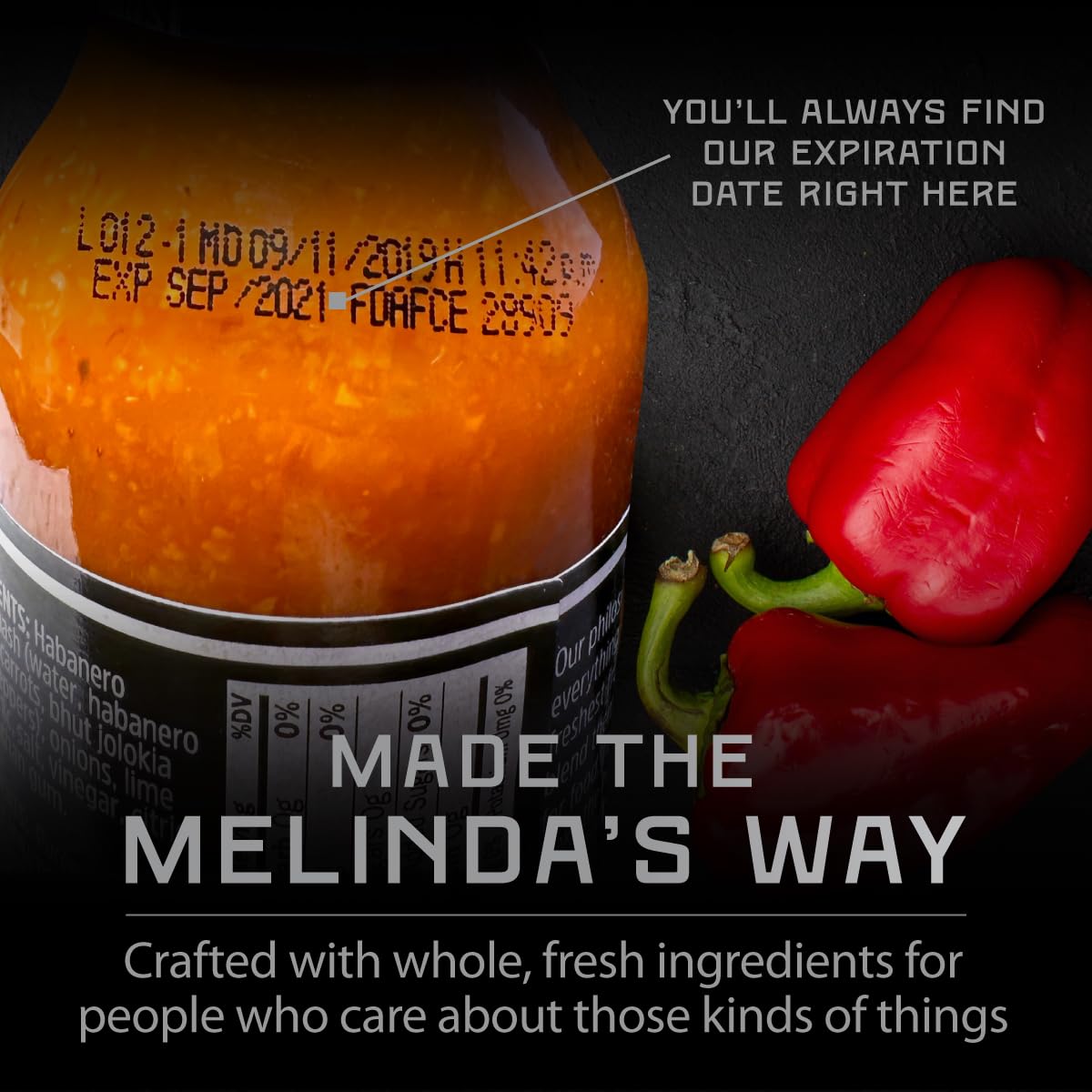 Melinda’s Garlic Habanero Hot Sauce - Spicy Gourmet Hot Sauce with Habanero Peppers, Carrots & Onion - Keto, Vegan, Gluten Free, Kosher Certified - 5oz Bottle (Pack of 4) - Perfect for Tacos, Wings & Grilling