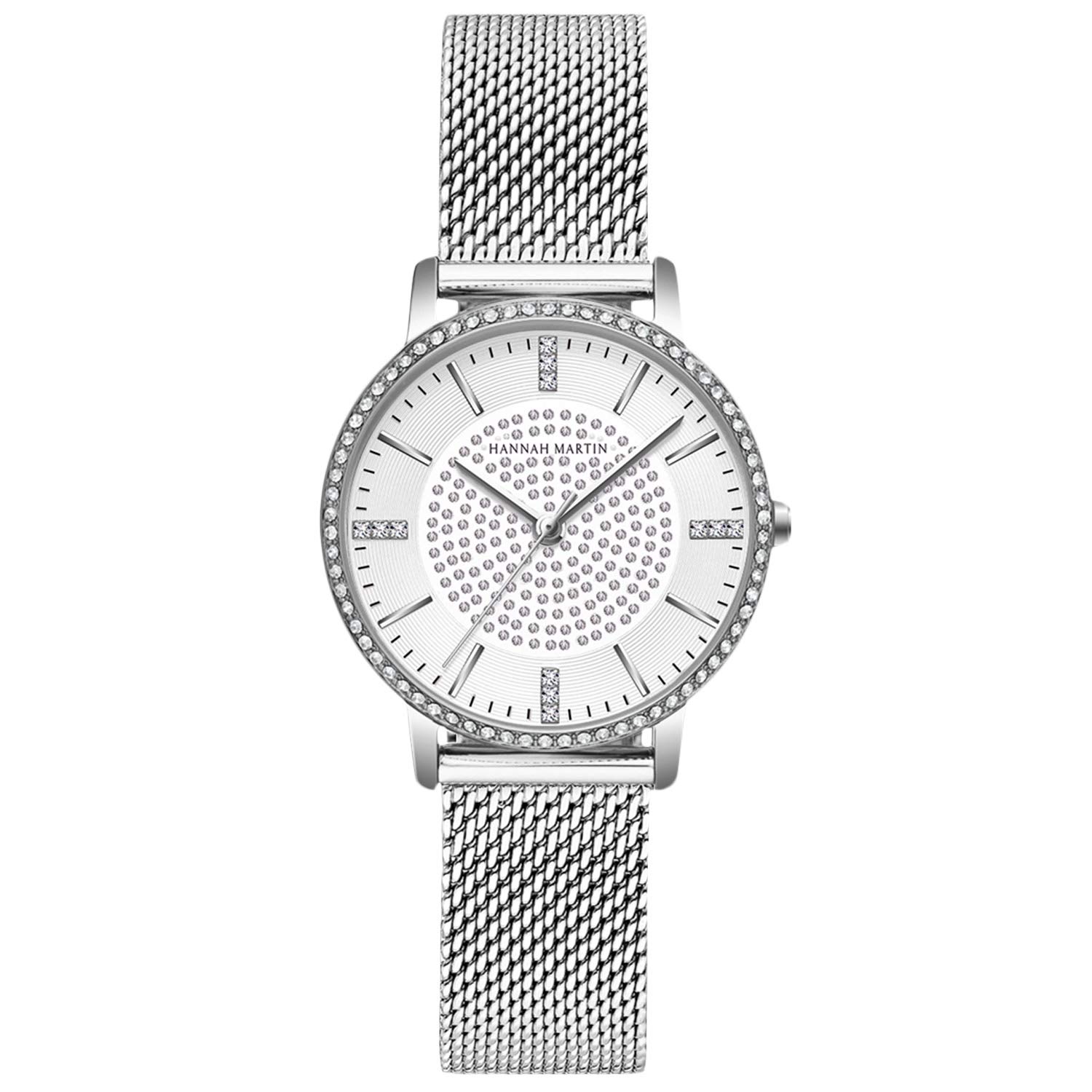 RORIOS Diamond Women's Watch - Analog Quartz Dress Watch with Shining Dial & Stainless Steel Mesh Strap - Elegant Ladies Watch for Business, Party & Special Occasions