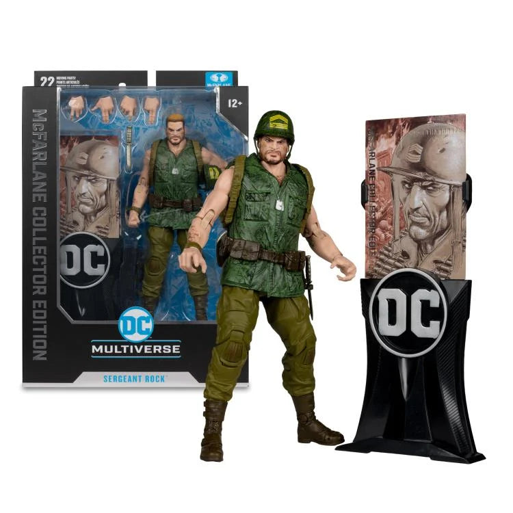 DC Multiverse Sergeant Rock Collector Edition Action Figure - Premium Collectible for DC Fans, Display & Play - Perfect for Home Decor, Office Display & Comic Book Collections