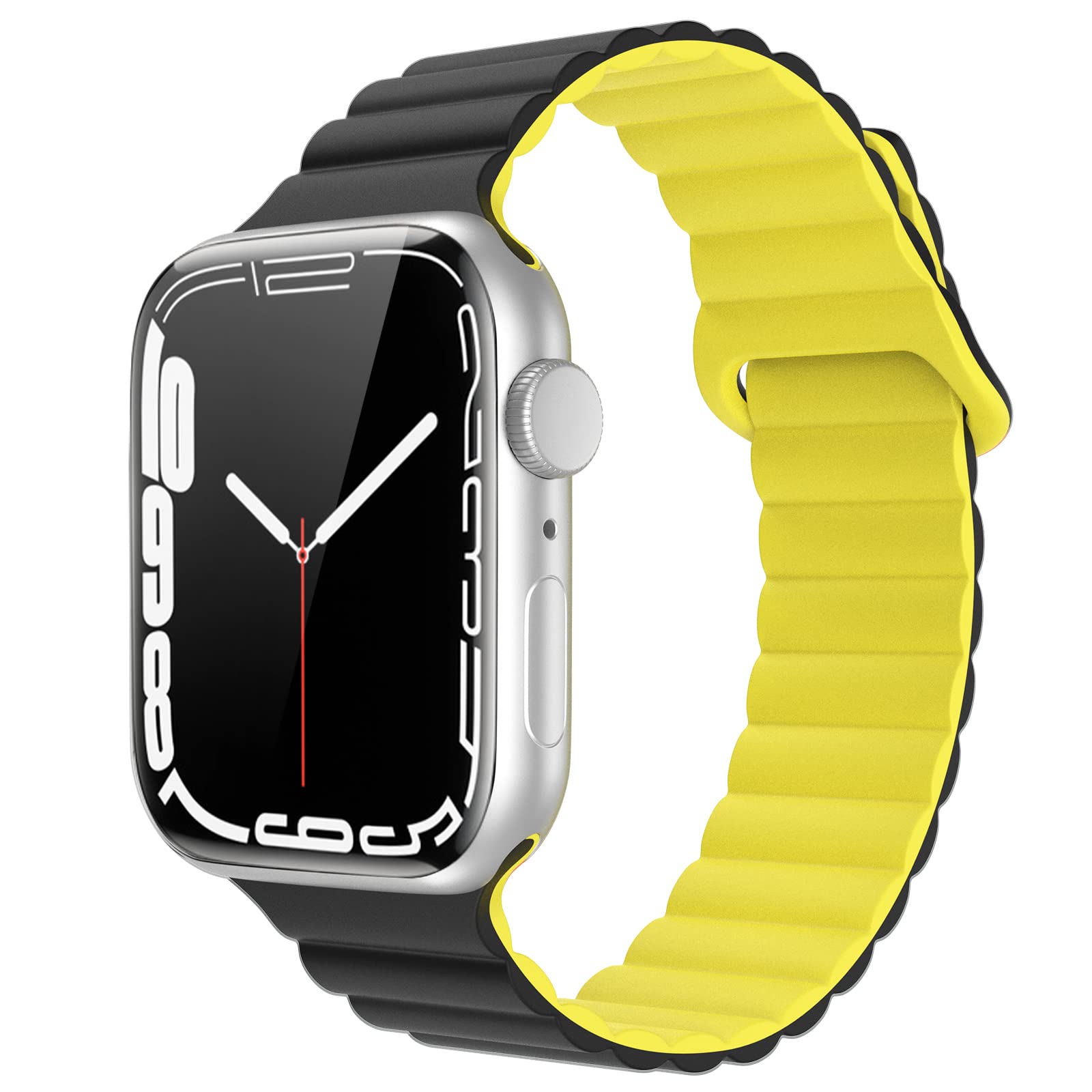 AIRYZGOOD Magnetic Silicone Band for Apple Watch 38mm 40mm 41mm - Adjustable Soft Strap Compatible with iWatch Series Ultra/8/7/6/5/4/SE/3/2/1 - Perfect for Workouts, Running & Everyday Wear (Unisex Design)
