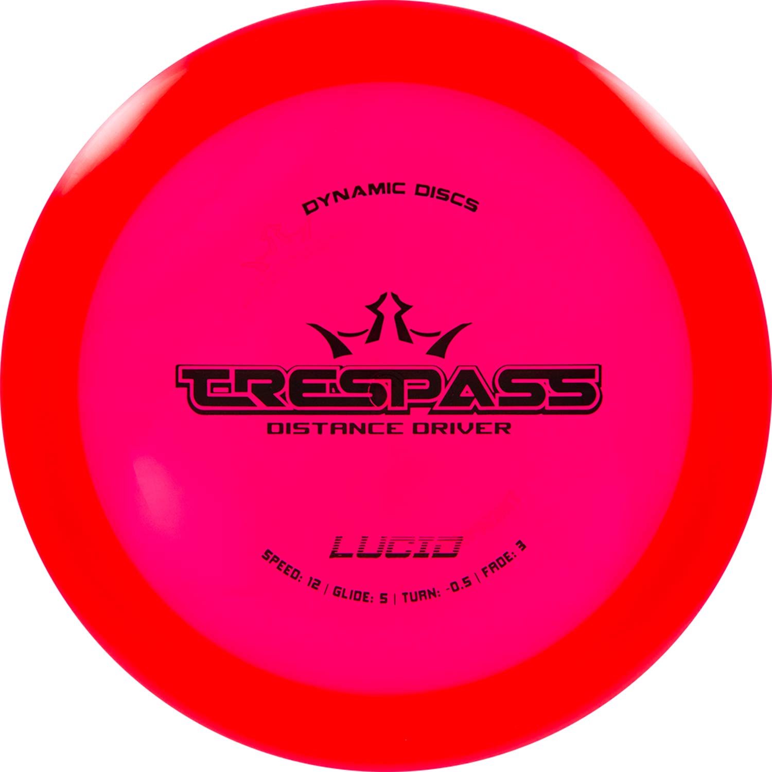 Dynamic Discs Lucid Trespass Disc Golf Driver - Maximum Distance Frisbee Golf Driver for Long Throws | Stable Golf Disc for Accurate Shots | Stamp Colors Vary (Red) | Perfect for Tournament Play and Backyard Practice
