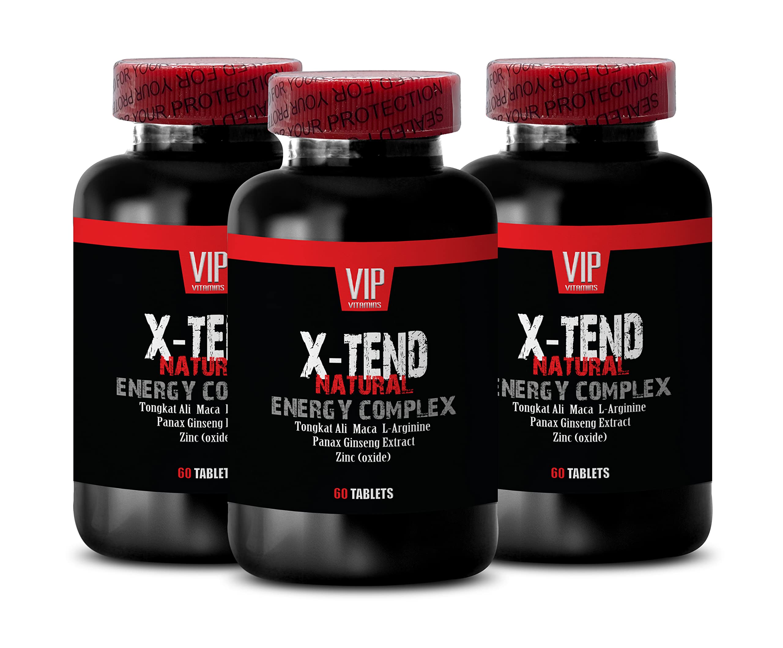 Premium Pumpkin Seed Extract Supplement with Tongkat Ali, Maca & L-Arginine - X-TEND Energy Complex for Men's Vitality - 180 Capsules (3 Bottles) - Supports Energy, Stamina & Performance - Perfect for Workouts, Fitness & Daily Wellness