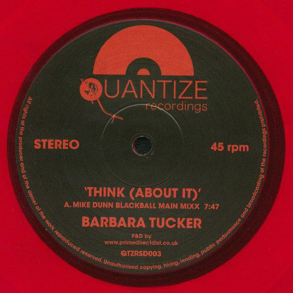Barbara Tucker – Think (About It) Vinyl Record | Quantize Recordings QTZRSD003 | Classic House Music for DJ Sets & Dance Parties