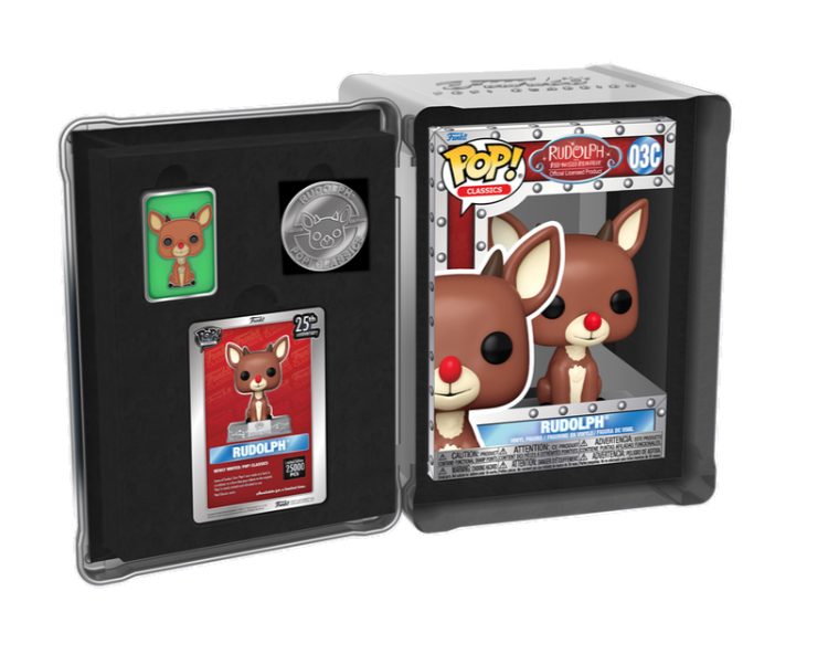 Rudolph The Red-Nosed Reindeer 25th Anniversary Pop! Vinyl Figure - Classic Christmas Collectible for Holiday Decor & Gift Giving