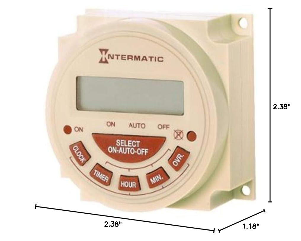 Intermatic PB313E 24-Hour 16-Amp 120-Volt Heavy Duty Outdoor Mechanical Timer Switch - Perfect for Lights, Pumps, and Holiday Decorations