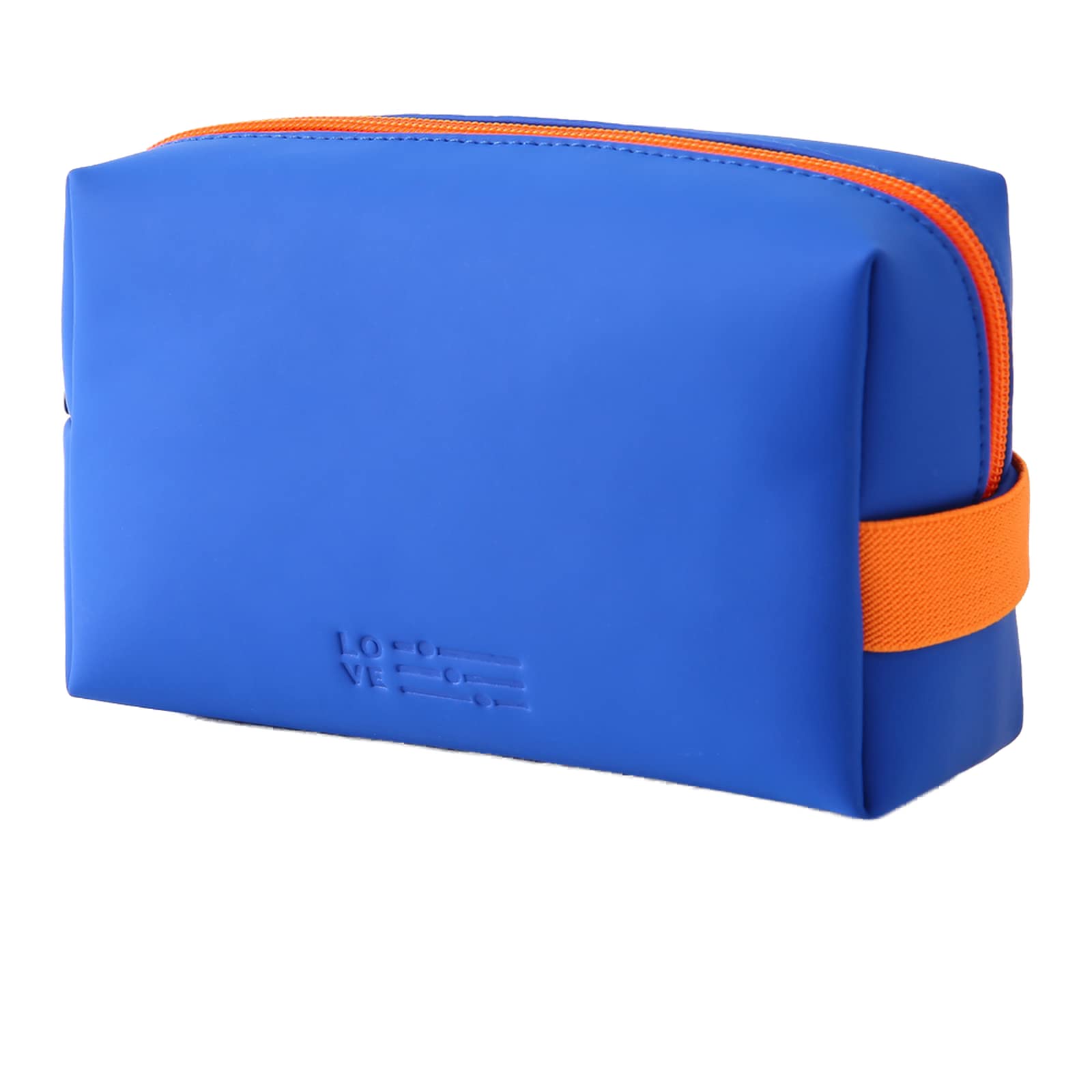 Small Makeup Bag for Women | Travel Cosmetic Organizer with Zipper | PU Leather Waterproof Toiletry Pouch | Cute Blue Makeup Case | Perfect for Travel, Gym & Daily Essentials Storage
