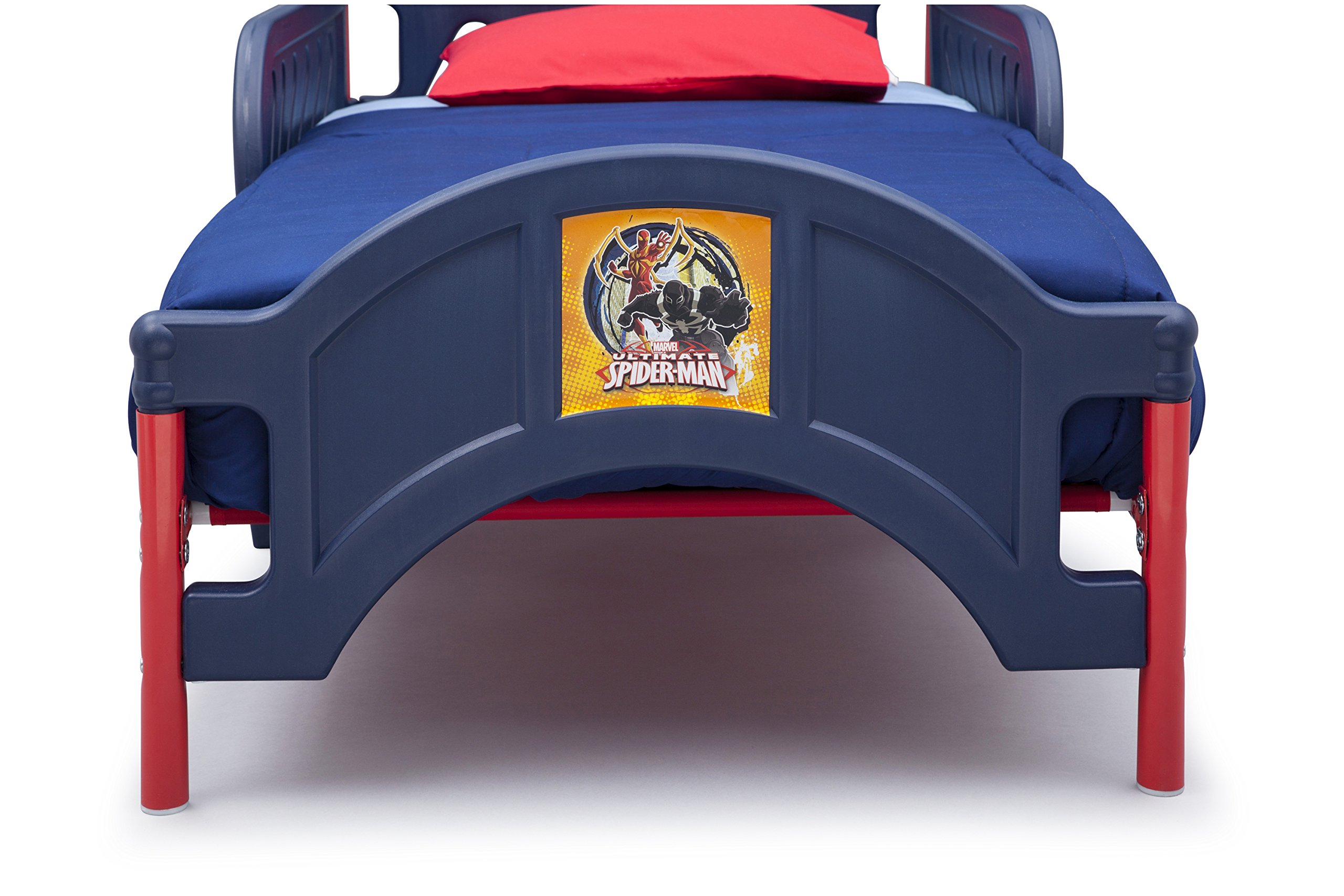 Delta Children Plastic Toddler Bed with Marvel Spider-Man Design - Safe & Durable Kids Bed for Boys & Girls | Perfect for Nursery, Bedroom or Playroom