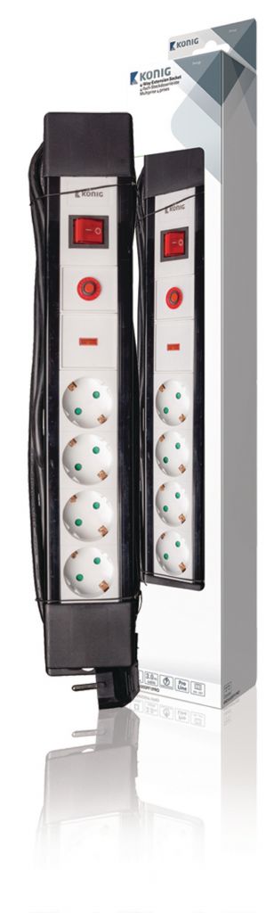 Pro Line 4-Outlet Surge Protector Power Strip with 3m/10ft Cord - Grounded for Home & Office Safety | Perfect for Computers, TVs & Electronics
