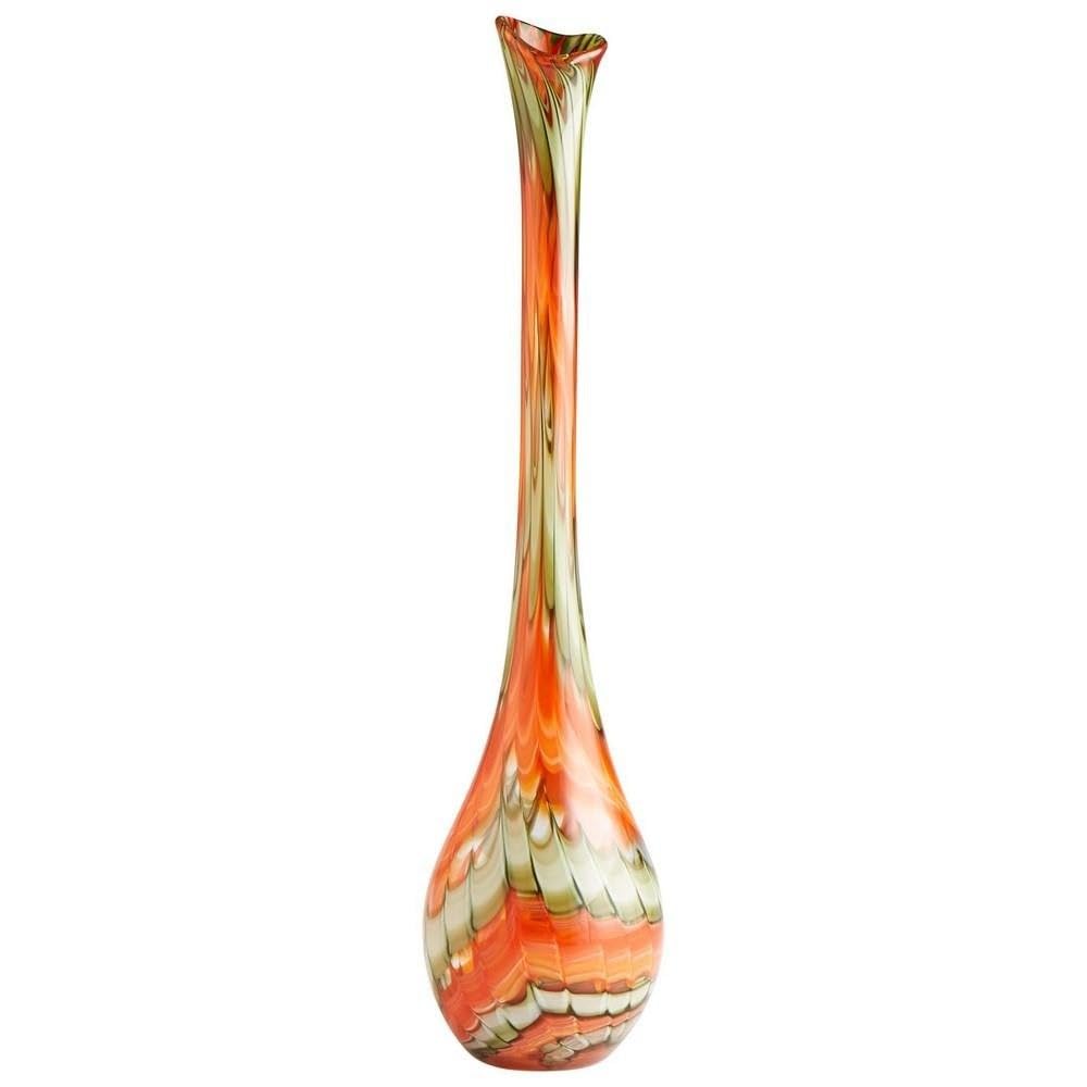 Cyan Design 07796 Large Orange Atu Vase - Modern Home Decor for Living Room, Dining Table & Office Centerpiece