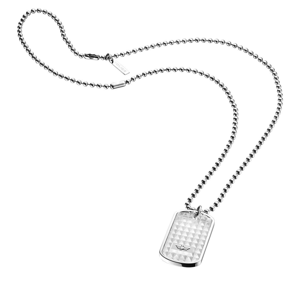 Police Storm Pendant Necklace for Men - Stainless Steel Gothic Cross Chain with Black Cord - Perfect for Halloween, Cosplay, and Punk Fashion Accessories