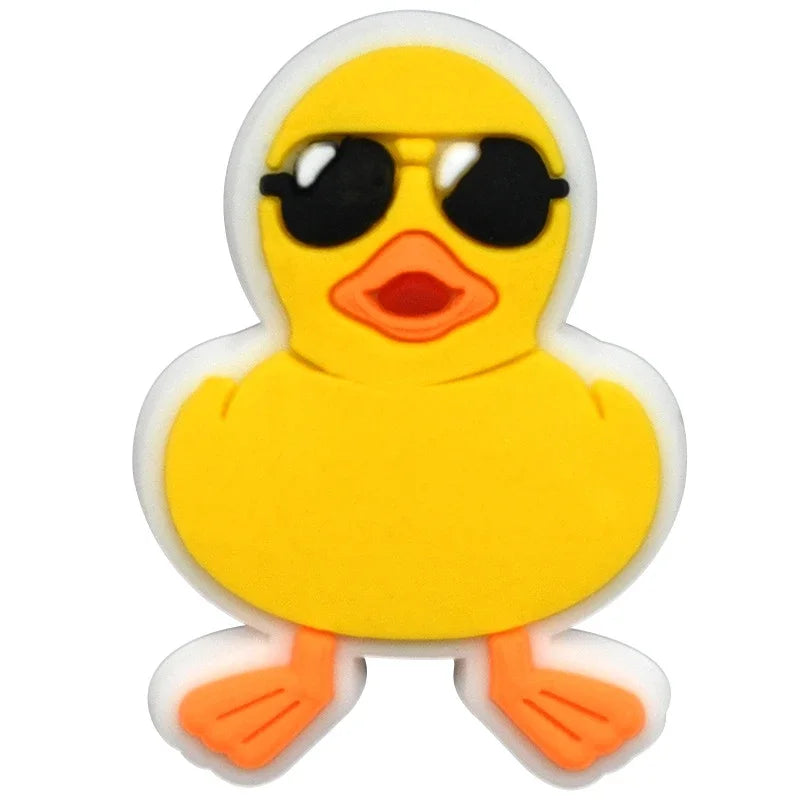 Duck Shoe Charms for Crocs & Sandals - Cute Decor Pins for Kids, Boys, Girls, Men & Women - Perfect for Clogs, Jeans & Buckle Shoes - Fun Accessories for School, Parties & Everyday Wear