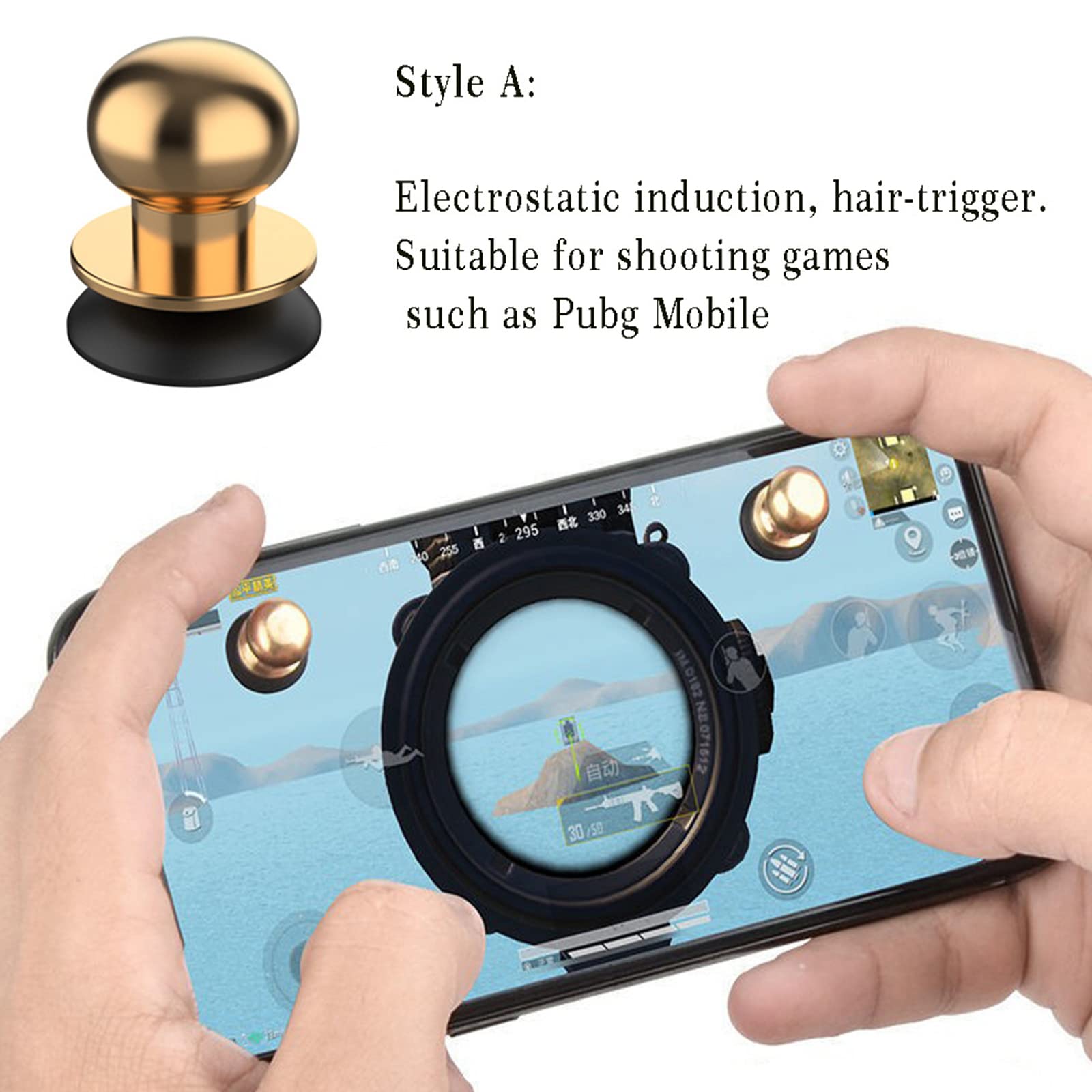 Mini Conductive Suction Cup Game Joystick - Phone Game Assistant Button for Mobile Gaming | Enhance Gameplay for PUBG, Fortnite & Call of Duty