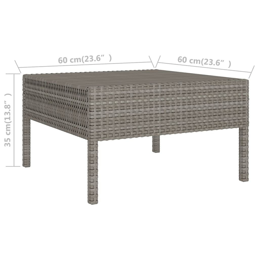 12-Piece Patio Lounge Set with Cushions - Durable Weather-Resistant PE Rattan Outdoor Furniture Set in Gray - Modular Design for Backyard, Poolside & Garden Relaxation