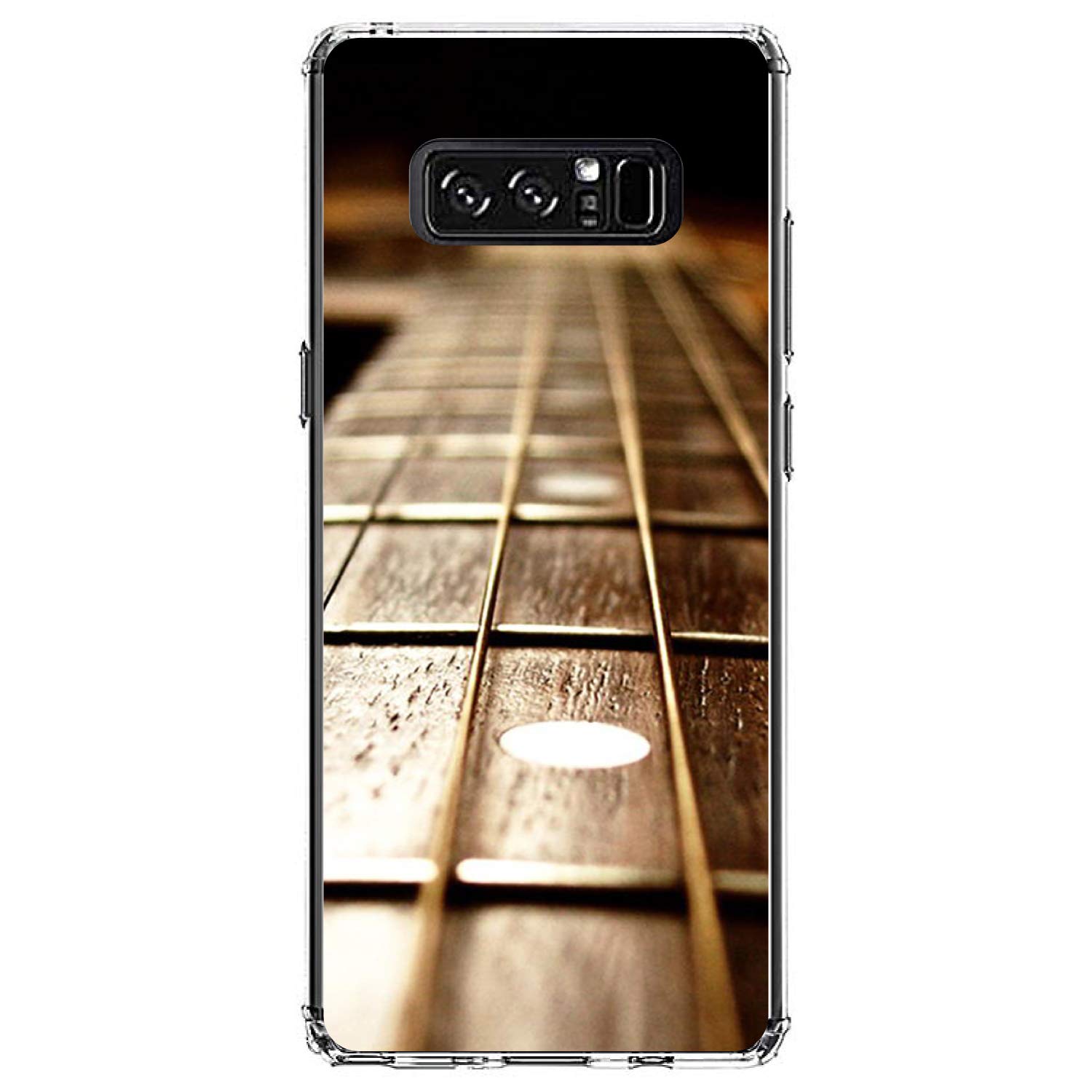 Premium Shockproof Hybrid Case for Samsung Galaxy Note 8 - Clear TPU Bumper with Acrylic Back & Tempered Glass Screen Protector - Slim Protective Phone Cover for Everyday Use, Travel, and Outdoor Activities