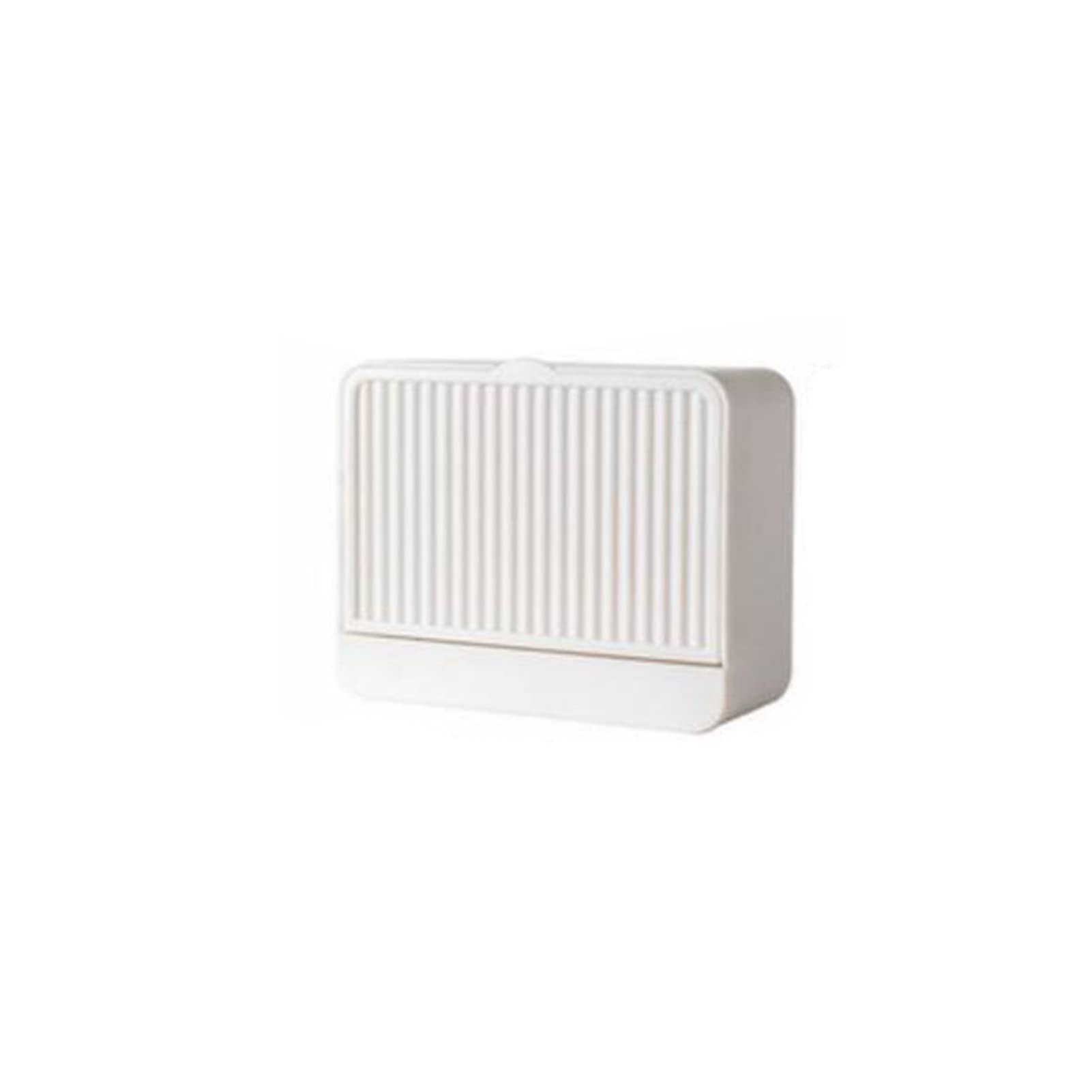 JESEBROD Plastic Soap Holder and Drain Tray - Wall Mount Soap Dish Container with Grip Design, No Punch Needed - Perfect for Bathroom, Kitchen, Shower - Khaki L