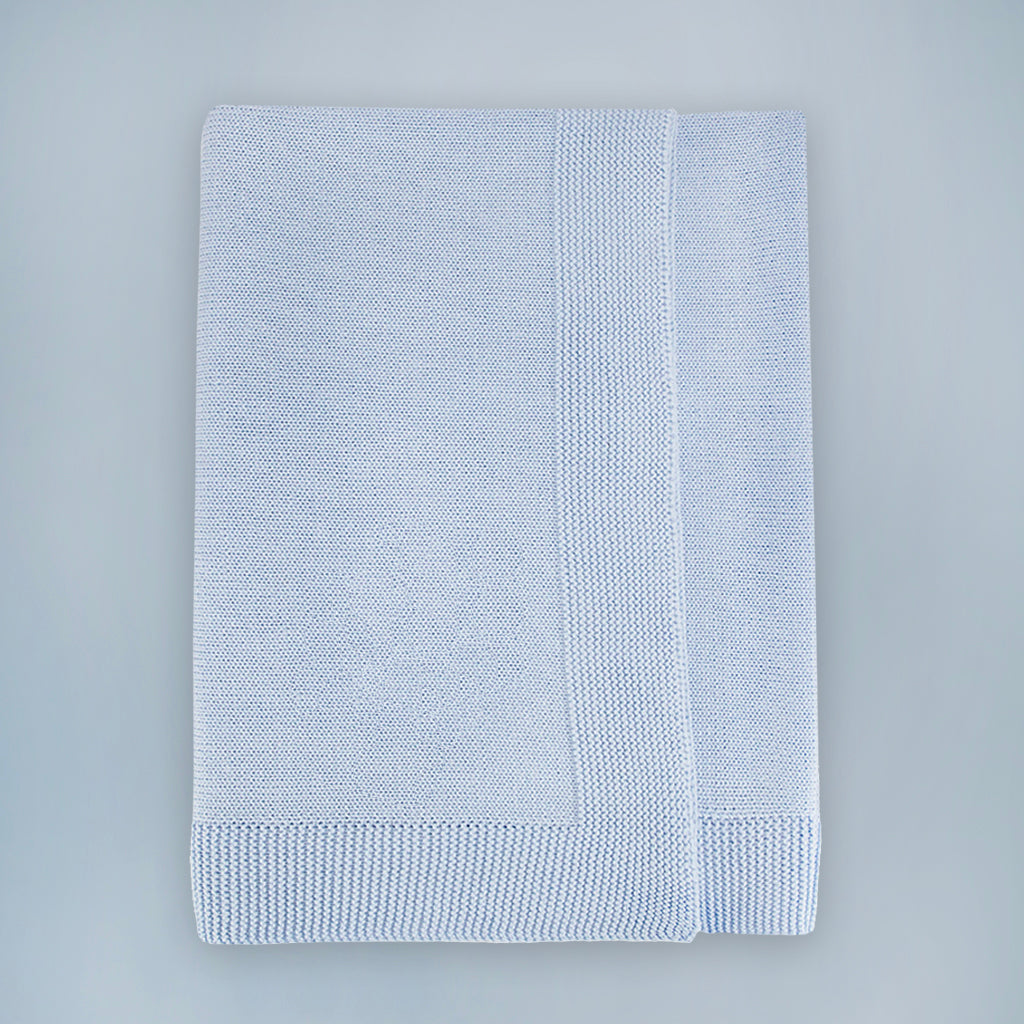 Premium Steiff Muslin Swaddle Blanket & Baby Gift Set - Soft Blue for Newborns | Perfect for Nursery, Swaddling & Baby Showers