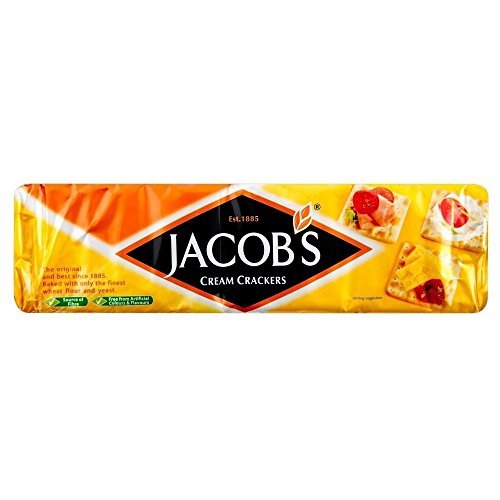 Jacob's Cream Crackers 300g (Pack of 6) | Delicious Plain Biscuits for Tea Time, Cheese Pairing & Healthy Snacking | Perfect for Office, School & Travel
