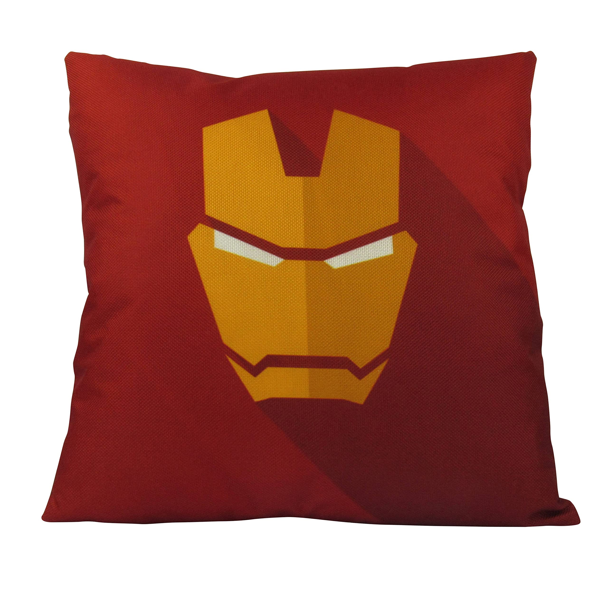 Superhero Iron Man Vector Art Throw Pillow Cover - Fun Birthday Gift for Kids, Home Decor & Room Accessories - Perfect for Superhero Themed Bedrooms and Birthday Parties
