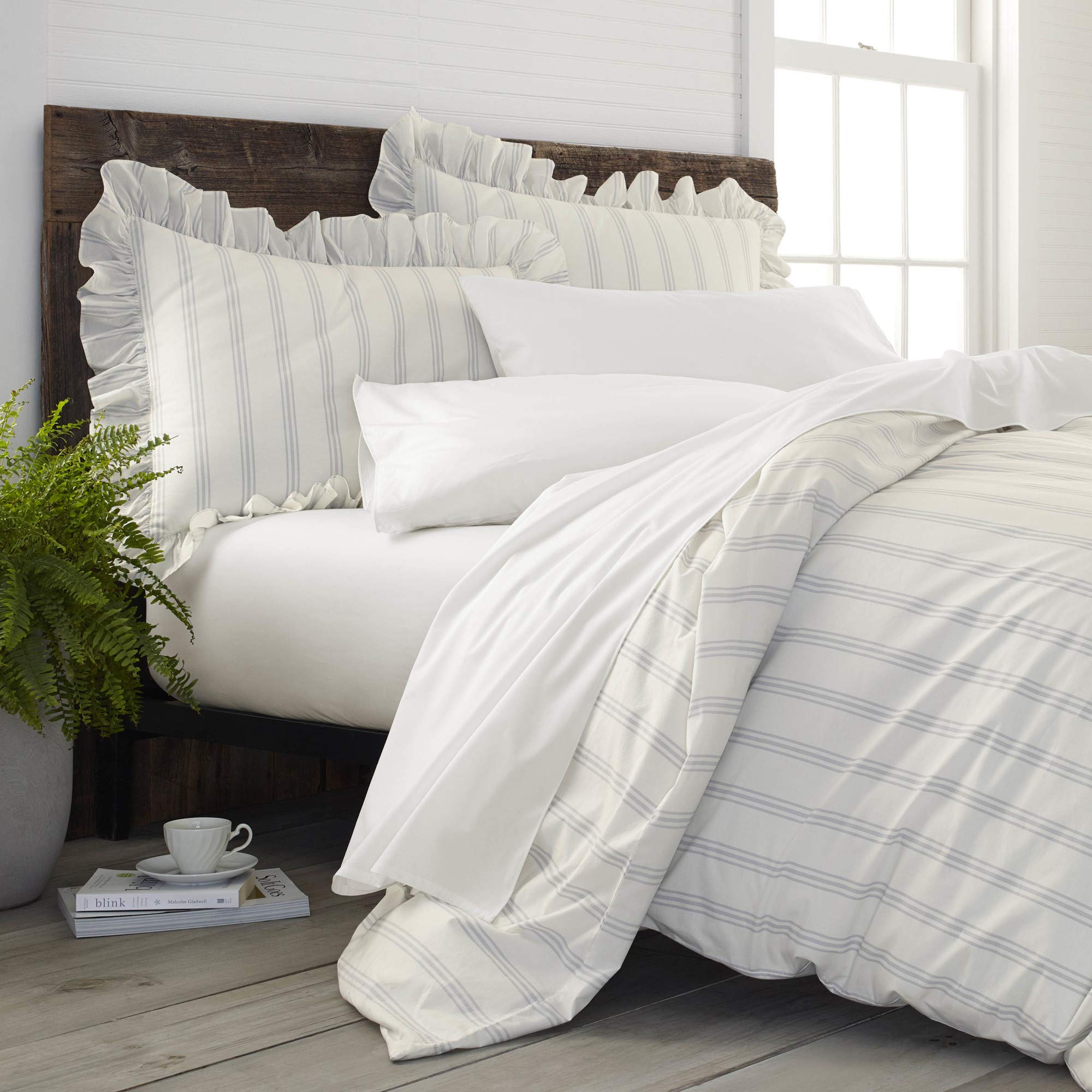 EcoPure 100% Organic Cotton King Size Comforter Set - Soft Gray Bedding for Luxurious Sleep | Perfect for Master Bedrooms, Guest Rooms & Cozy Nights