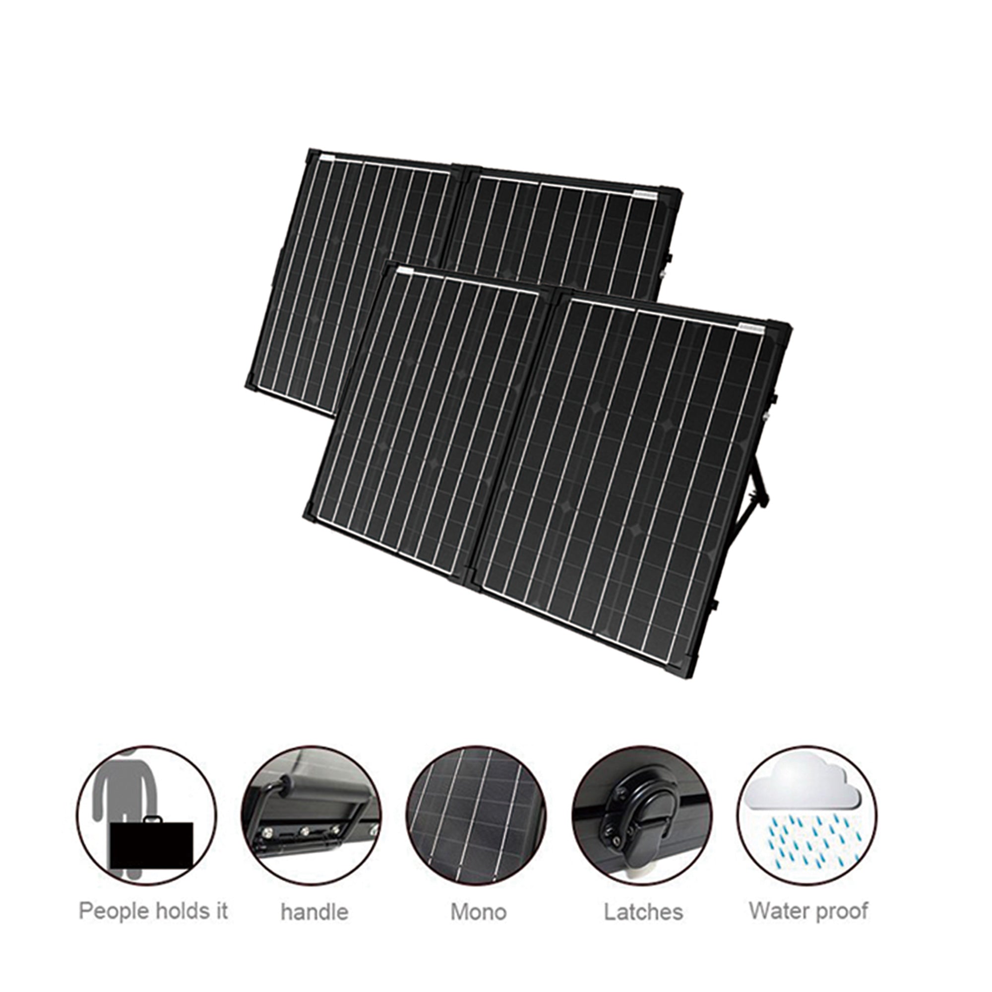 Acopower PTK 200W Portable Solar Panel Kit - Foldable Briefcase Design for Camping, RV, Off-Grid Power & Emergency Backup