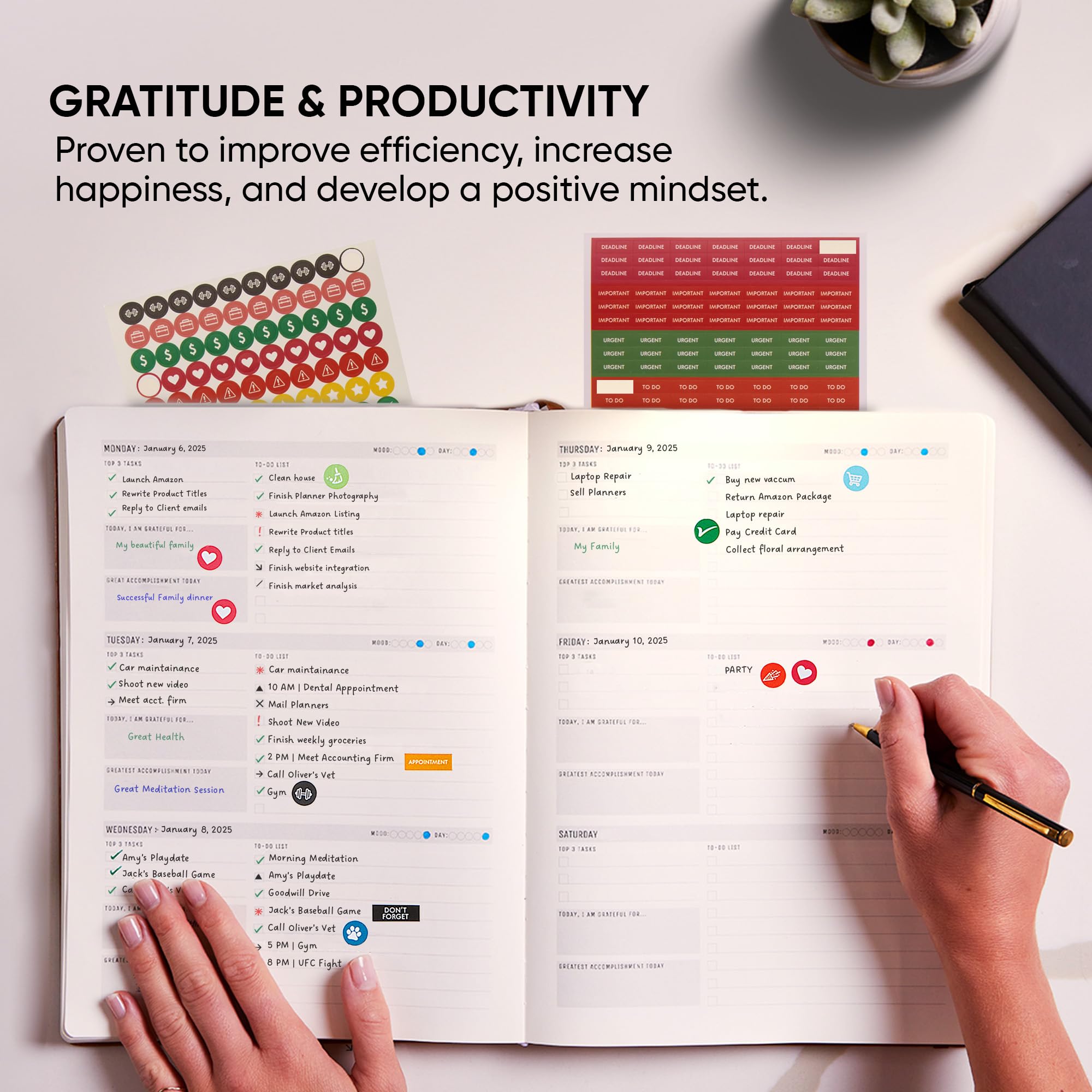 2025-2026 Undated Productivity Planner - 8.5