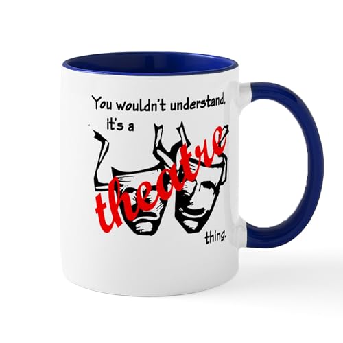 White/Navy Inside - Theatre Mug