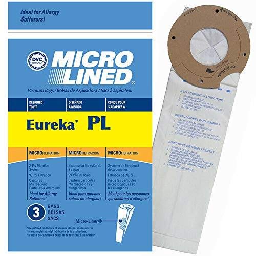 DVC Eureka Style PL 62389A Micro Allergen Vacuum Cleaner Bags - 36 Pack | Made in USA | HEPA Filtration for Dust Mites, Pet Hair & Allergies | Compatible with Eureka, Dirt Devil & More Vacuum Models | Perfect for Homes with Pets, Allergies or Asthma