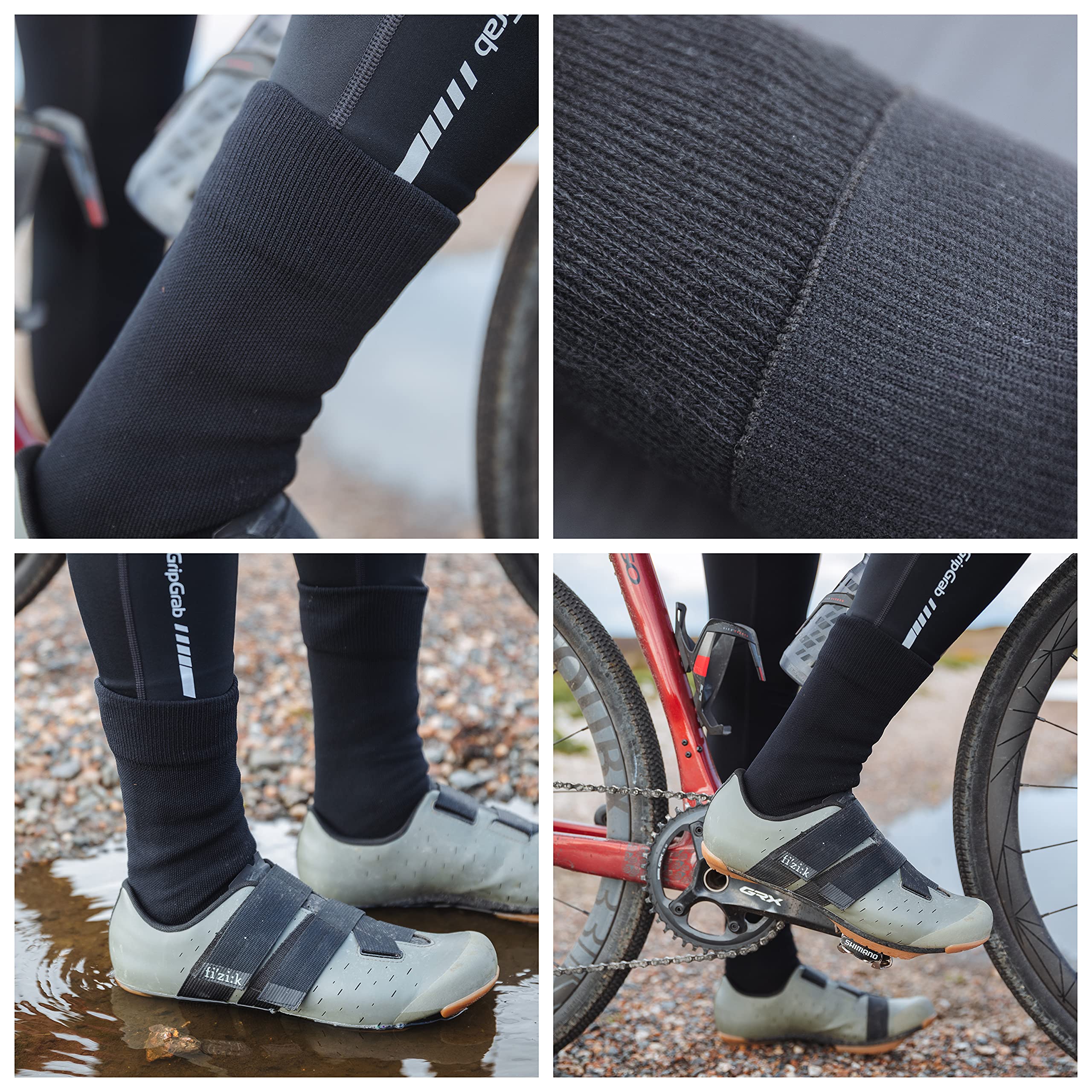 GripGrab Lightweight Waterproof Cycling Socks - Cold Weather Insulated Winter Bike Socks for Men & Women - Perfect for Wet Weather Cycling, Mountain Biking & Outdoor Sports