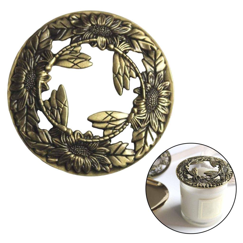 Dragonfly Lid Jar Candle Topper - Even Burning Candle Cover for Home Decor Accessories | Perfect for Mason Jars, Candle Shades & Sleeves | Ideal for Living Room, Bedroom & Wedding Decor