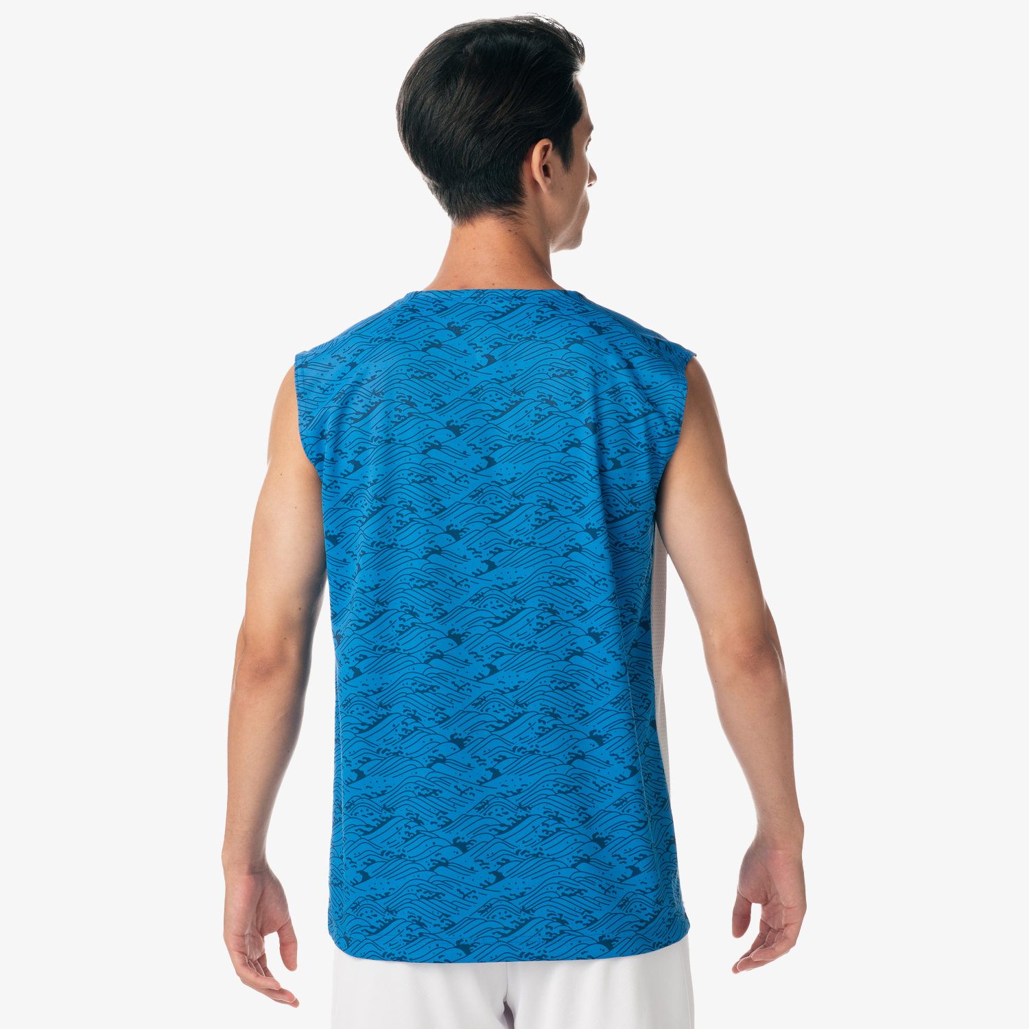 Yonex Men's Breathable Quick-Dry Sleeveless Tennis Shirt 10614 - Lightweight Performance Top for Hot Weather & Tournament Play (Blue)