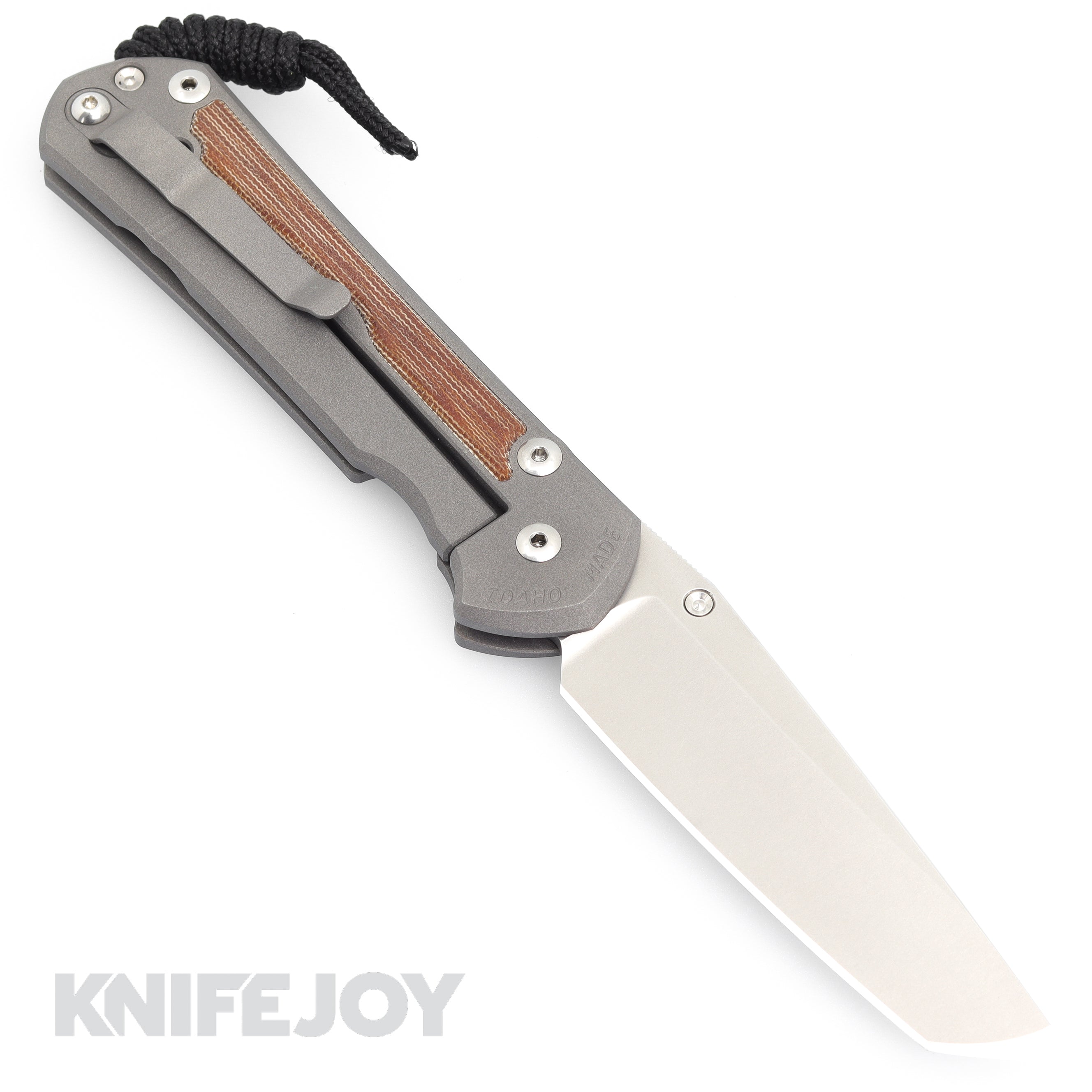Chris Reeve Knives Large Sebenza 31 Tanto Folding Knife - Magnacut Steel Blade, Natural Canvas Micarta Inlay & Titanium Handles - Premium EDC Pocket Knife for Outdoor, Camping, Survival & Everyday Carry