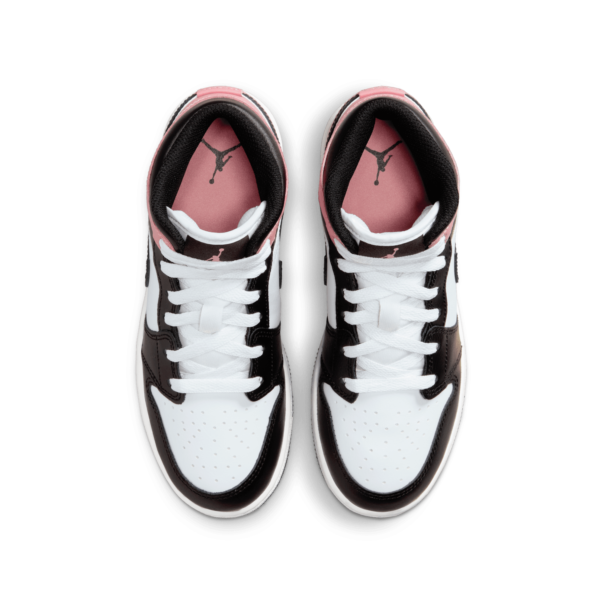 AIR JORDAN 1 MID (GS) Sneakers - White/Black/Rust Colorway - Basketball Shoes for Kids & Youth - Perfect for School, Sports & Casual Wear