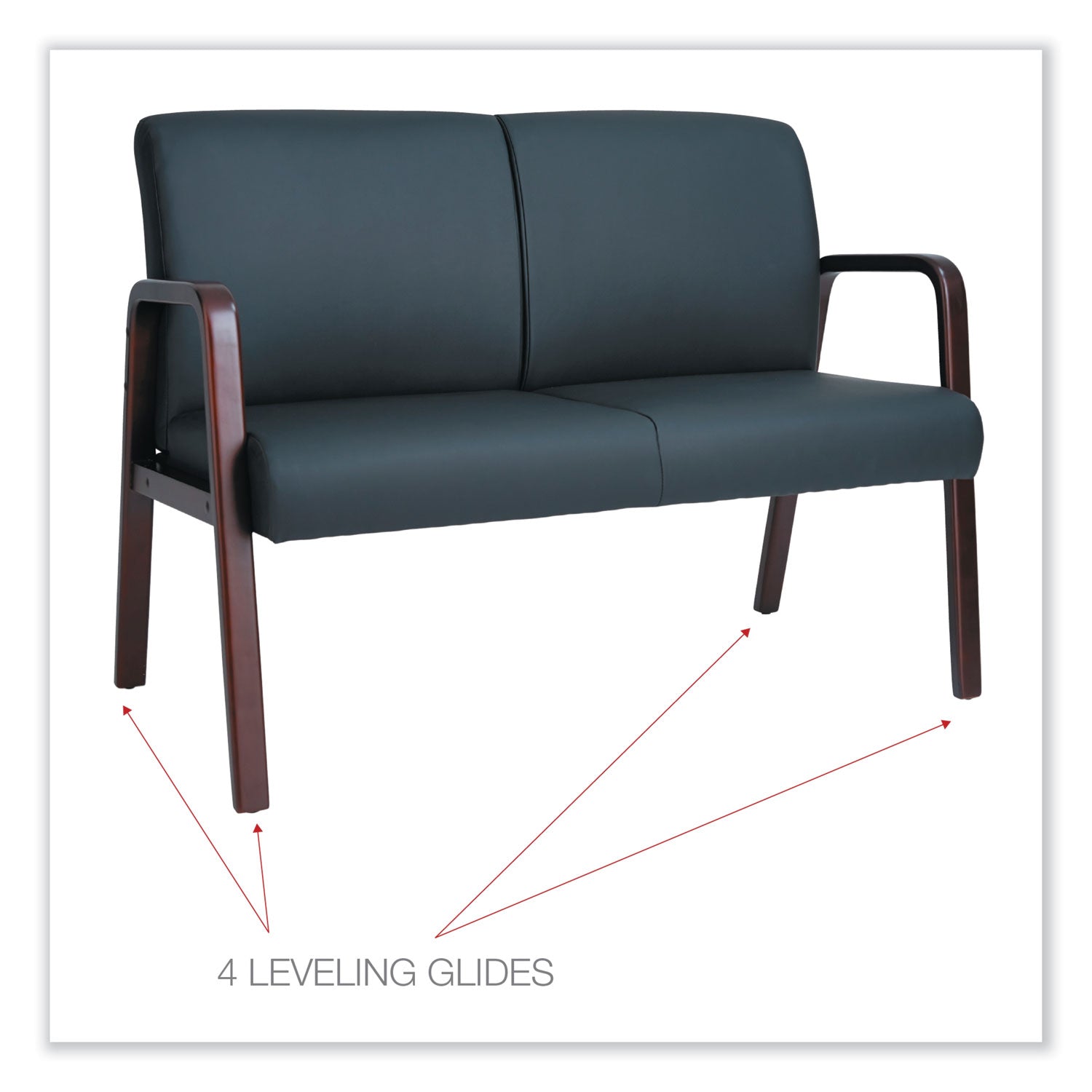 Alera WL Series Reception Lounge Loveseat - 44.88