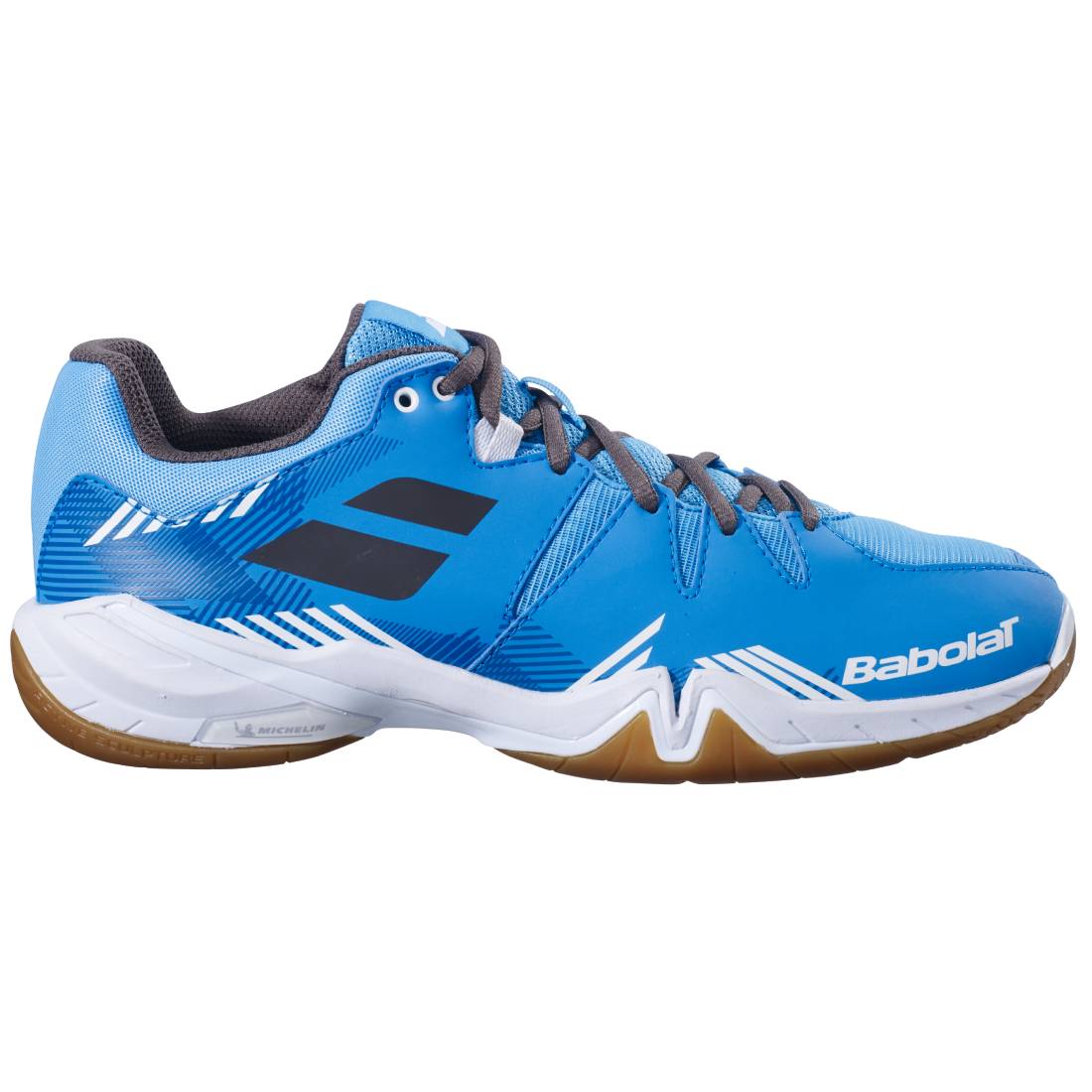 Babolat Shadow Spirit Men's Indoor Court Shoes - Lightweight Tennis Shoes for Badminton & Volleyball - Non-Marking Rubber Sole - Blue/Black - Perfect for Indoor Sports & Gym Training
