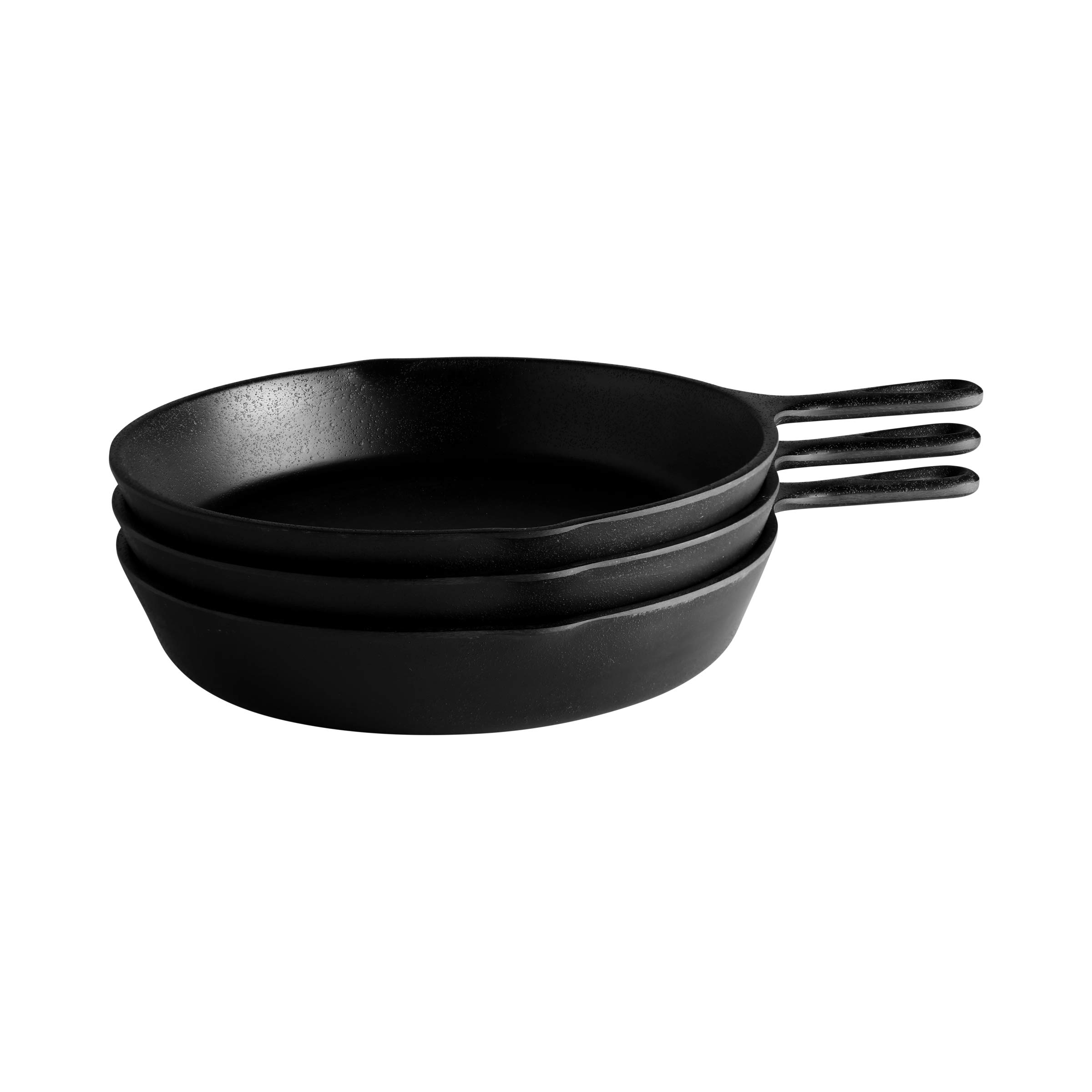 8-Inch Faux Cast Iron Skillet - 6-Pack Black Melamine Frying Pan for Cooking, Serving & Decor | Durable Non-Stick Fry Pan for Stovetop, Oven & Tabletop Use